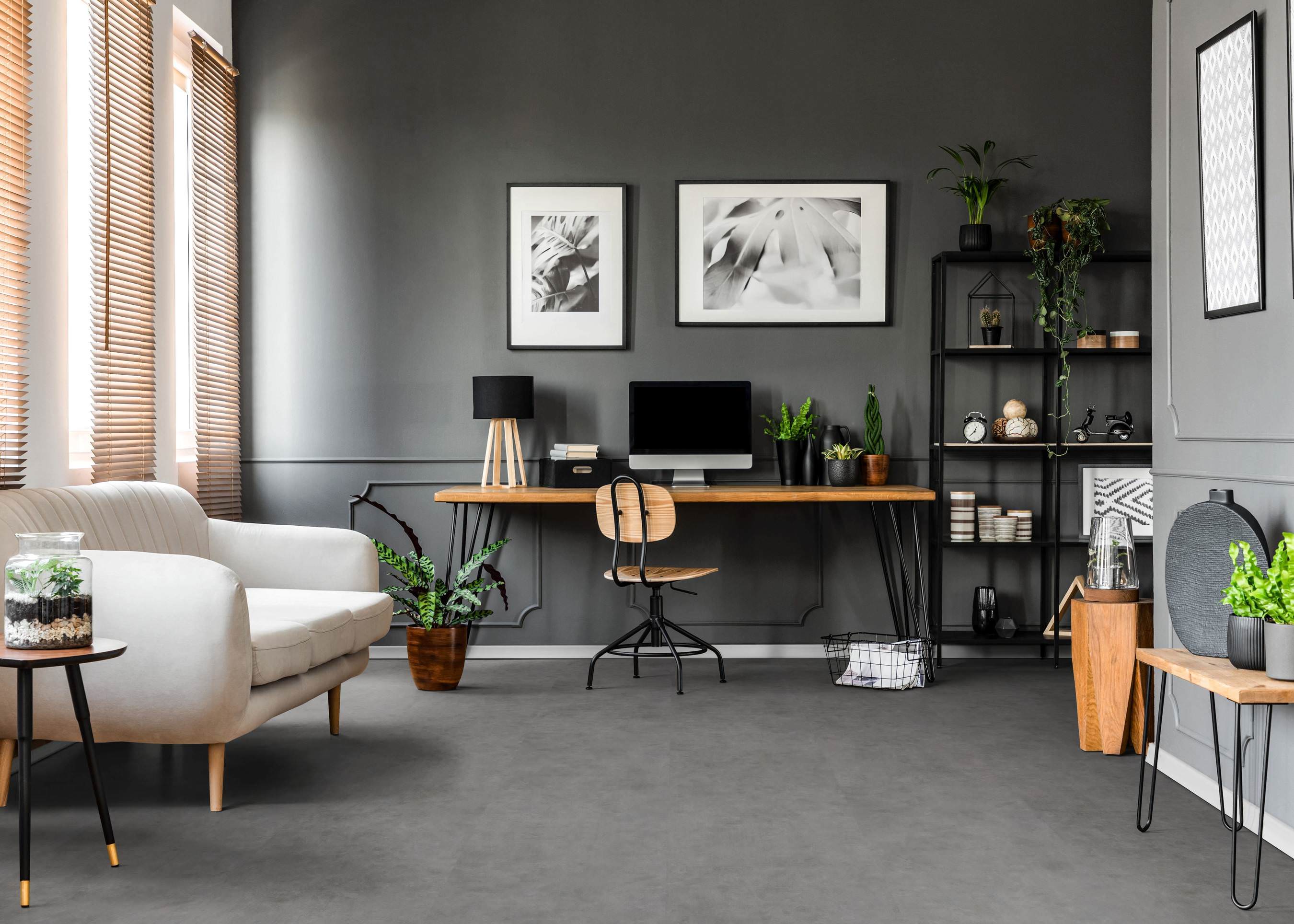 HARO Laminatboden TRITTY 200 Aqua Fliese Beton dunkel* Steinstruktur pore Lock Connect plus