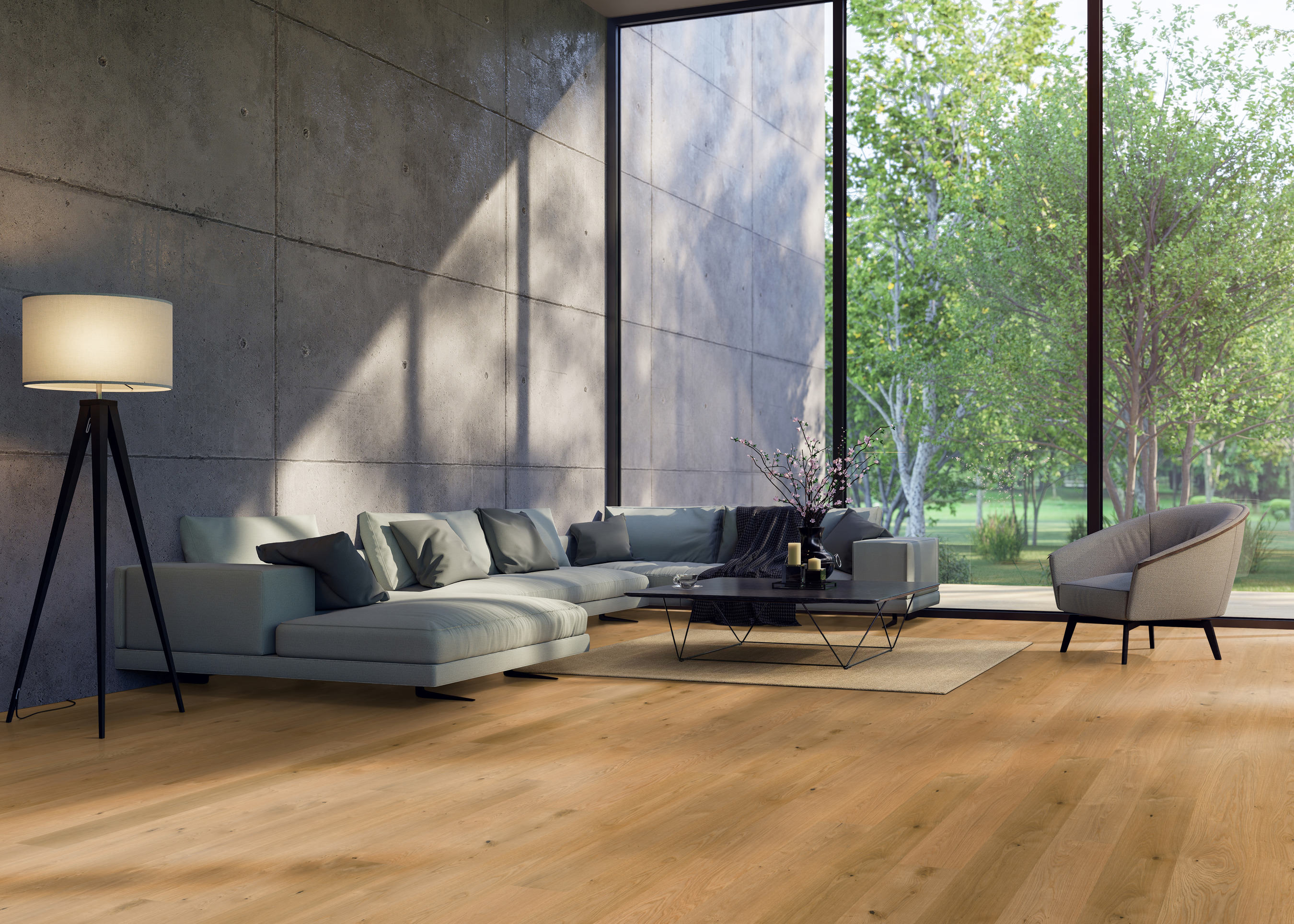 HARO PARKETT 4000 1750 mm Landhausdiele 180 4V Eiche Elegant strukturiert matt versiegelt Top Connect