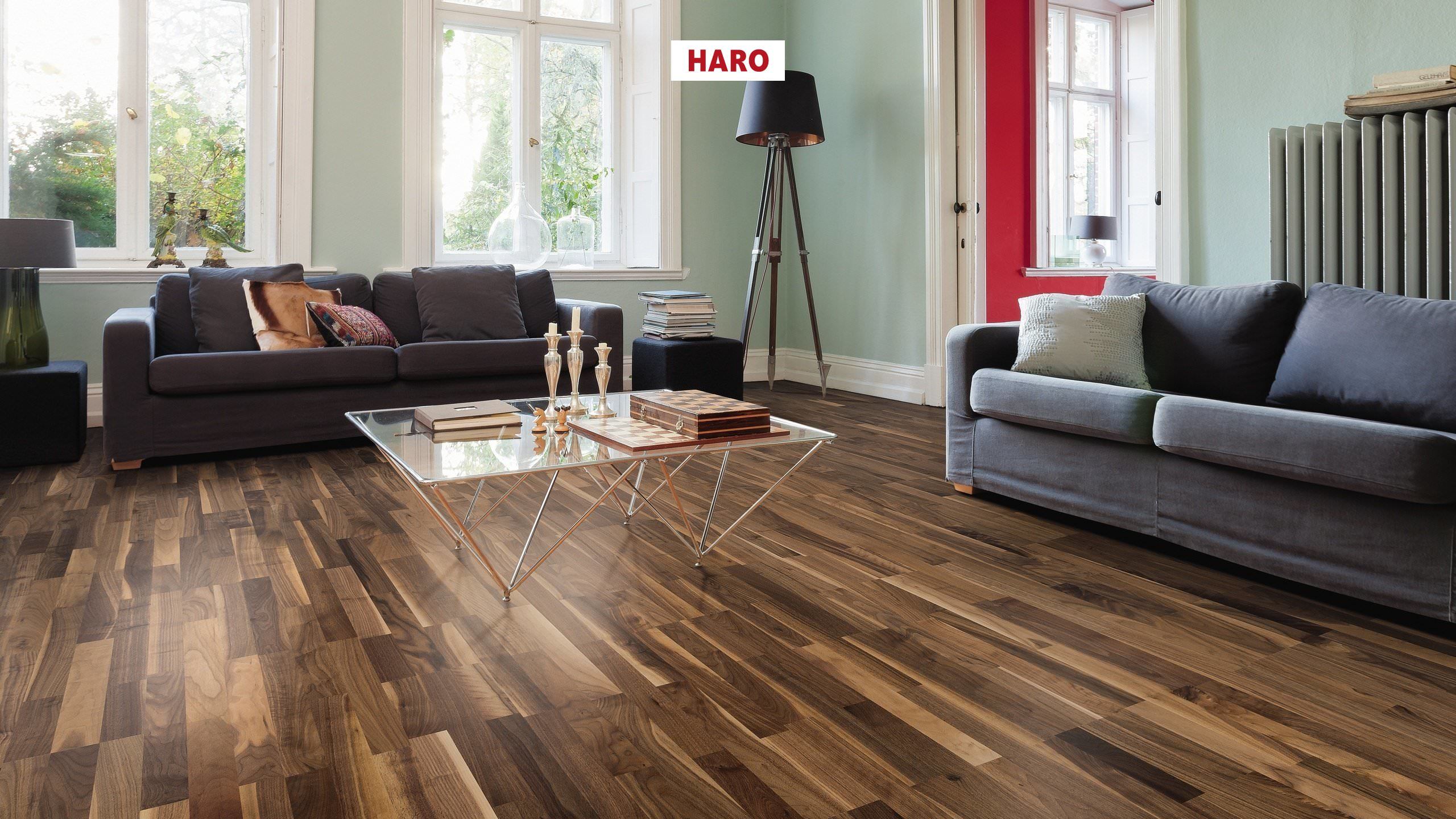 HARO PARKETT 4000 Schiffsboden Amerikanischer Nussbaum Favorit permaDur Top Connect