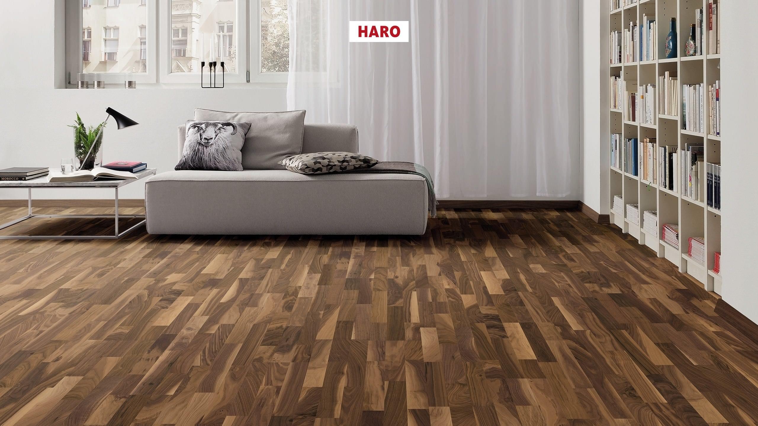 HARO PARKETT 4000 Schiffsboden Amerikanischer Nussbaum Favorit permaDur Top Connect