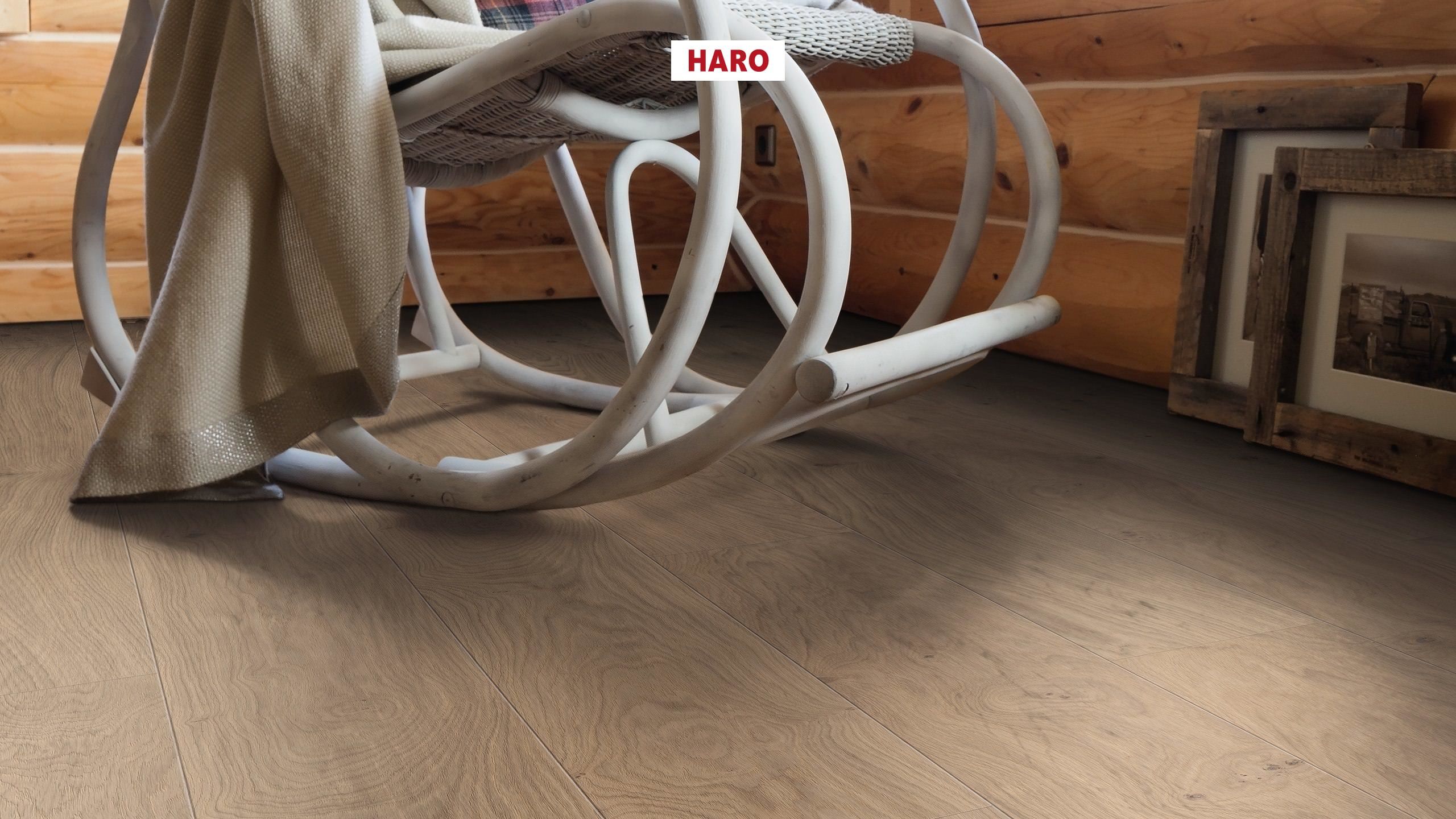 HARO PARKETT 4000 Landhausdiele 180 4V Eiche puroweiß Markant strukturiert naturaLin plus Top Connect