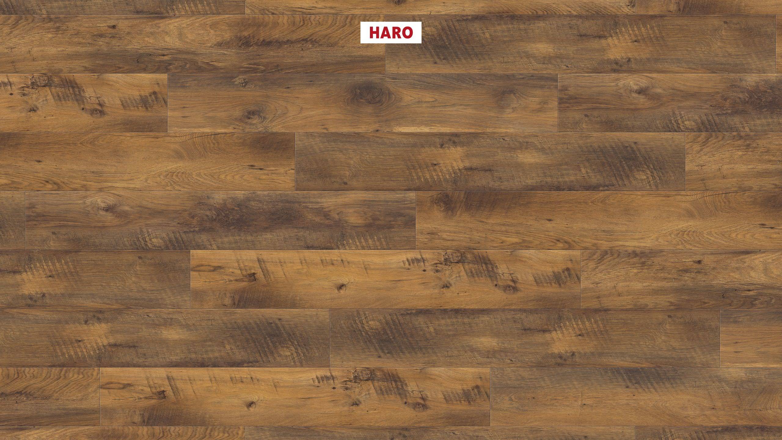 HARO Laminatboden TRITTY 100 Landhausdiele 4V Eiche Altholz* strukturiert matt Silent CT Top Connect