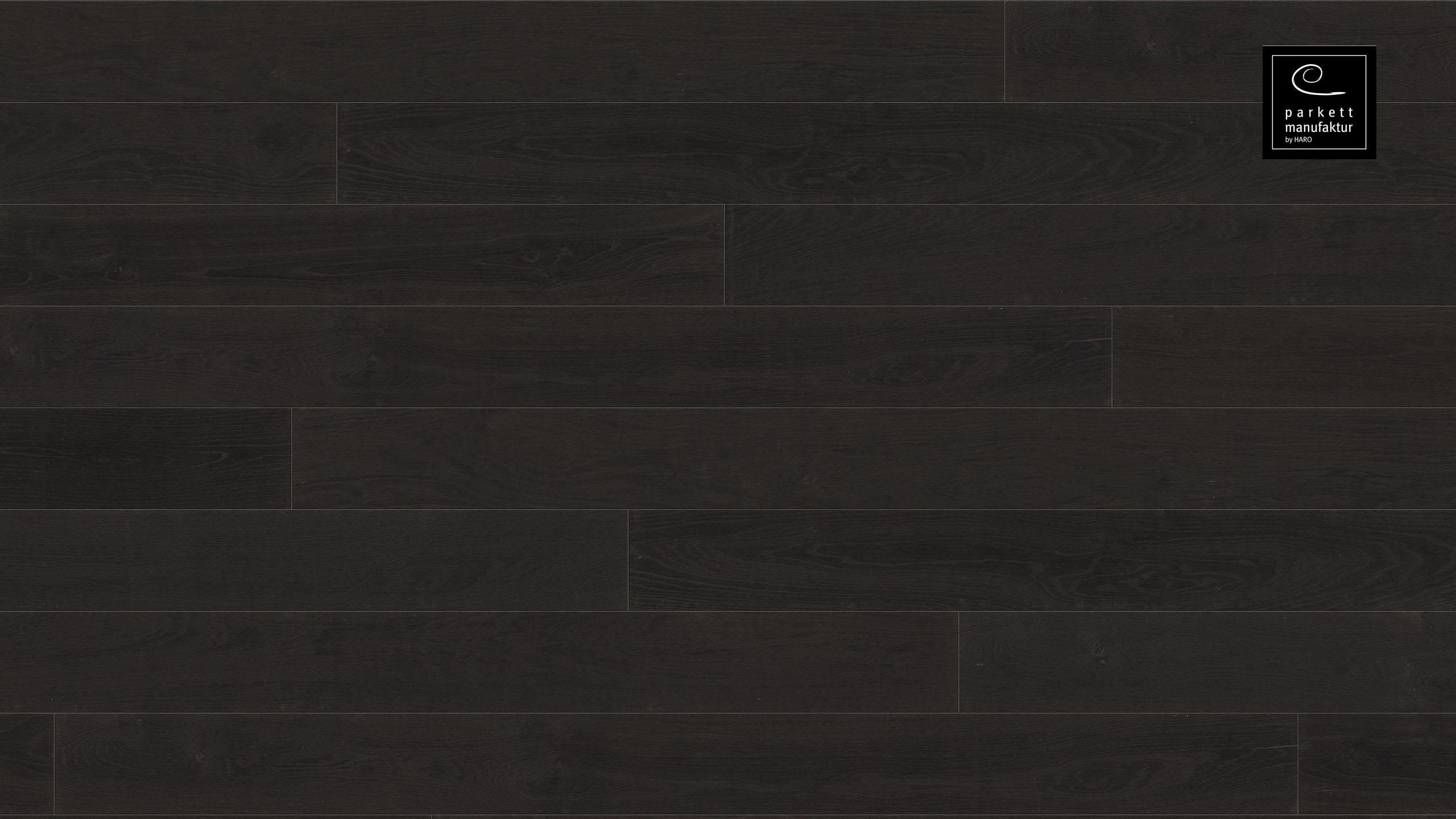 parkettmanufaktur by HARO 4000 Landhausdiele 4V Eiche carbonschwarz Selectiv strukturiert oleovera Top Connect