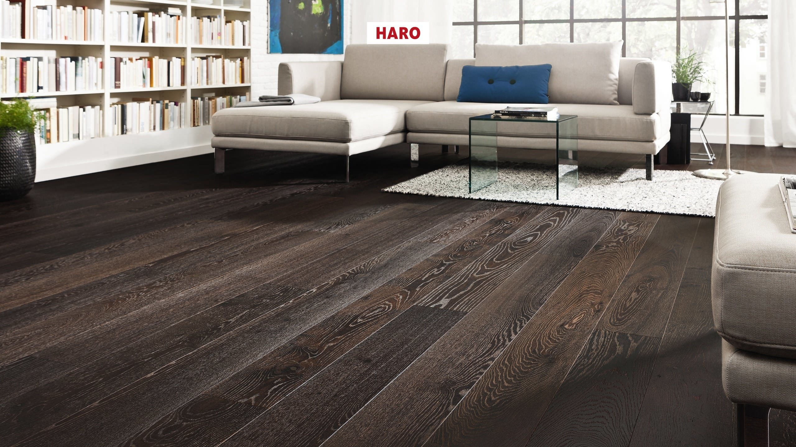 HARO PARKETT 4000 Landhausdiele 180 4V Thermoeiche Forte strukturiert naturaLin plus Top Connect
