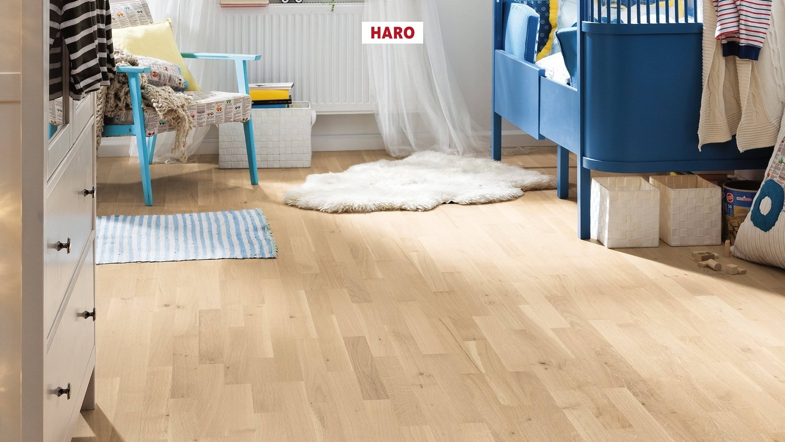 HARO Professional PARKETT 4000 Schiffsboden Eiche lichtweiß Vario strukturiert permaDur Top Connect