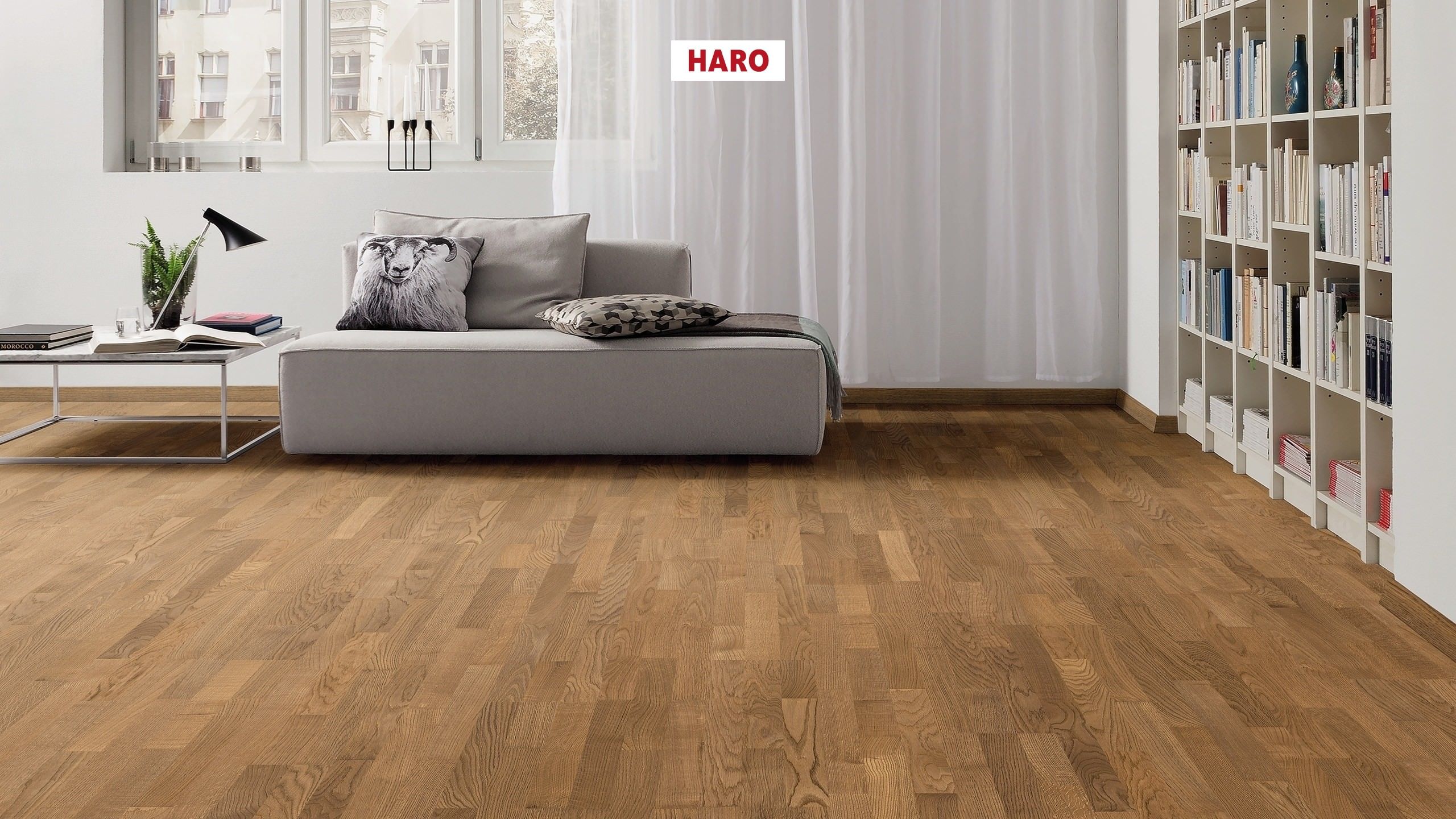 HARO Professional PARKETT 4000 Schiffsboden Mocca-Eiche Natur permaDur Top Connect
