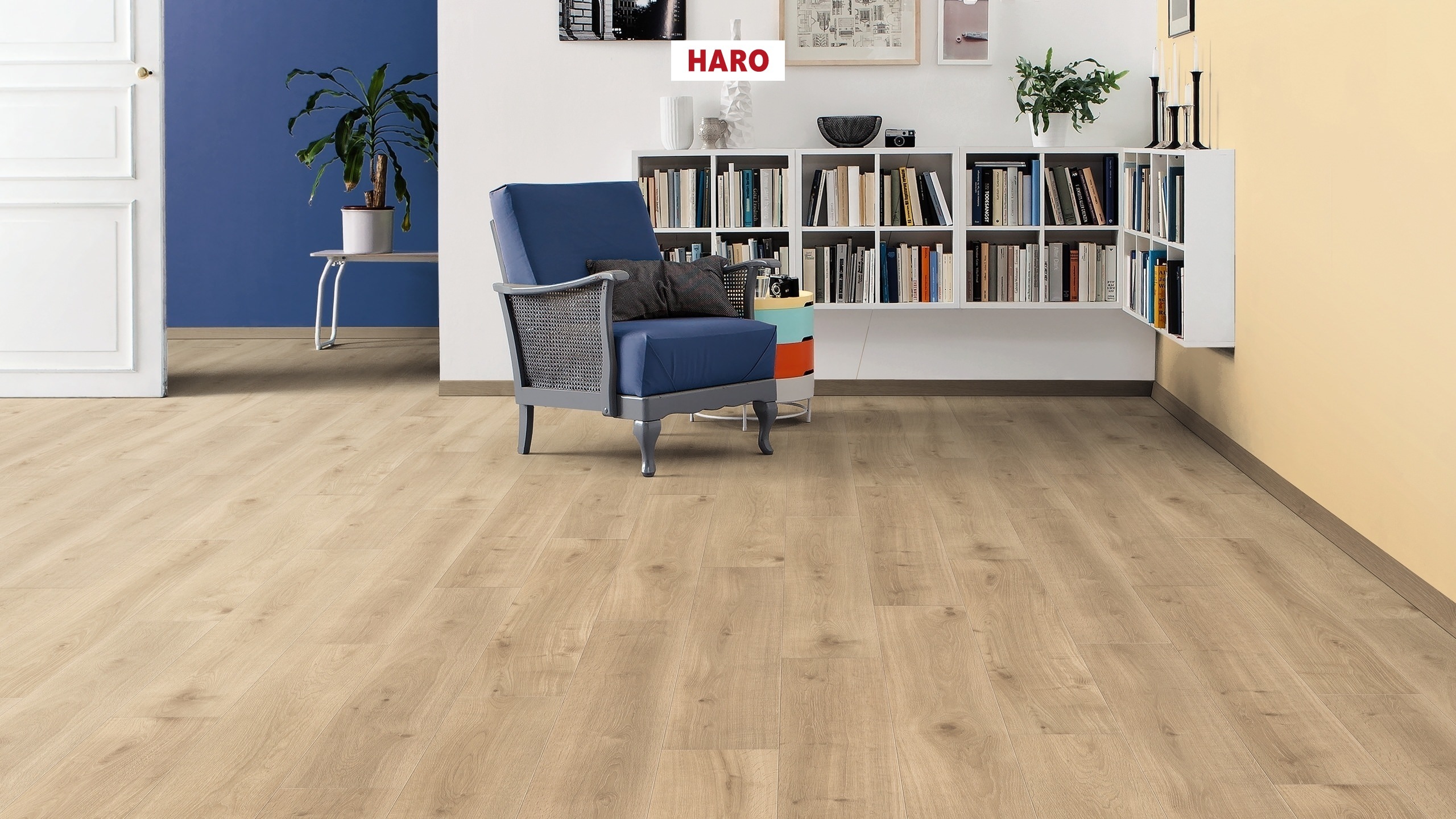 HARO Laminatboden TRITTY 90 Landhausdiele 4V Eiche Melina puro* soft matt Silent Pro Top Connect