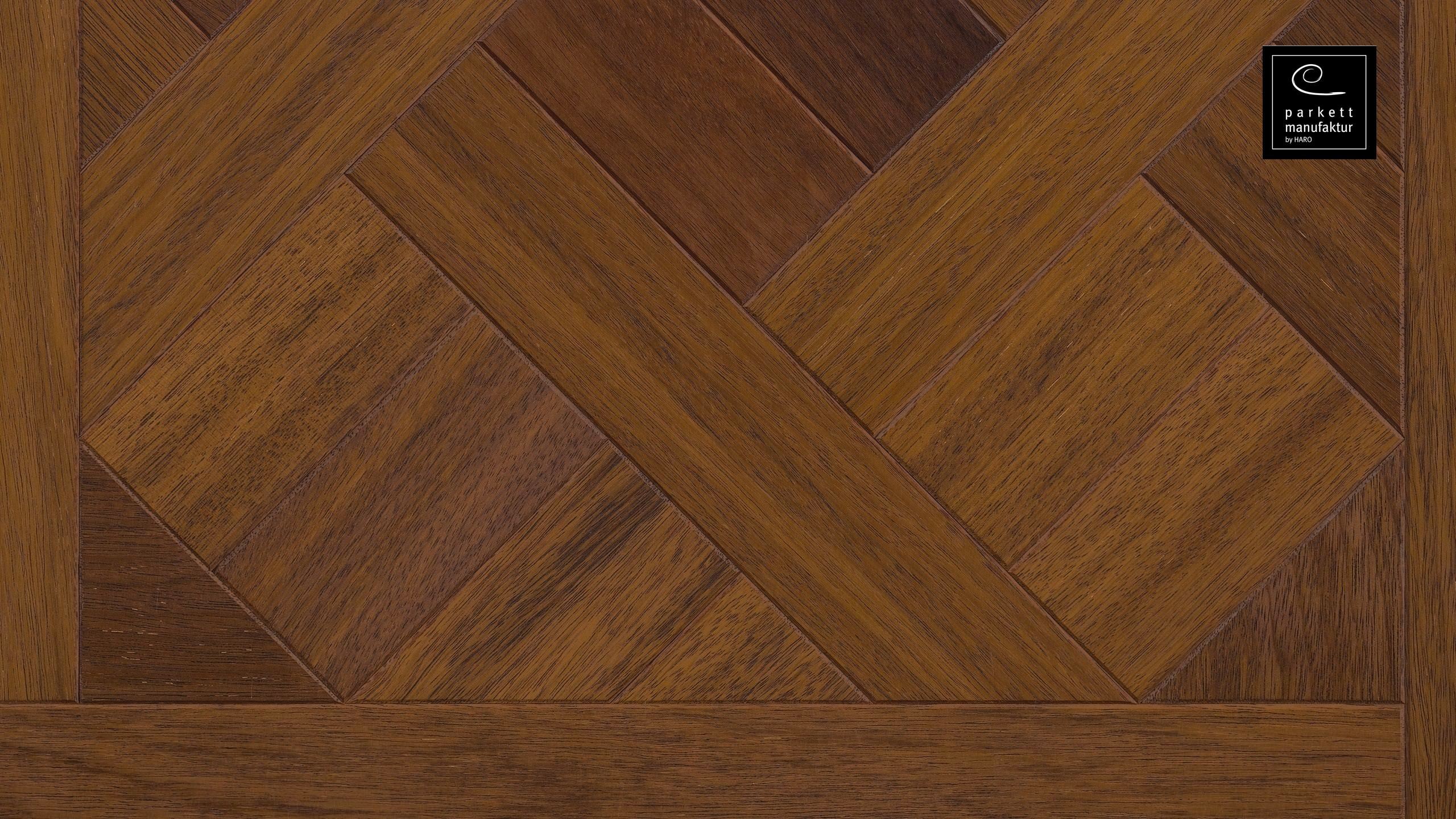 parkettmanufaktur by HARO 18 mm Tafel Basket 4V Merbau oleovera Nut & Feder