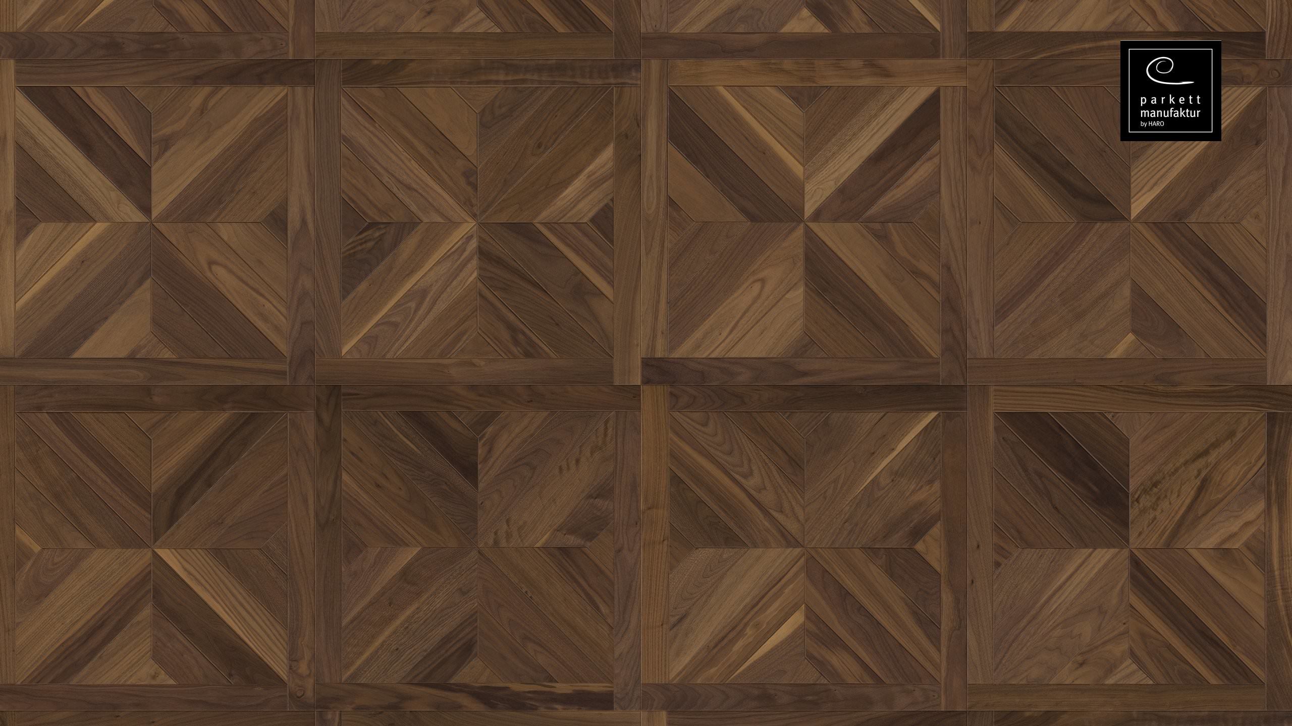 parkettmanufaktur by HARO 18 mm Tafel Central 4V Amerikanischer Nussbaum oleovera Nut & Feder