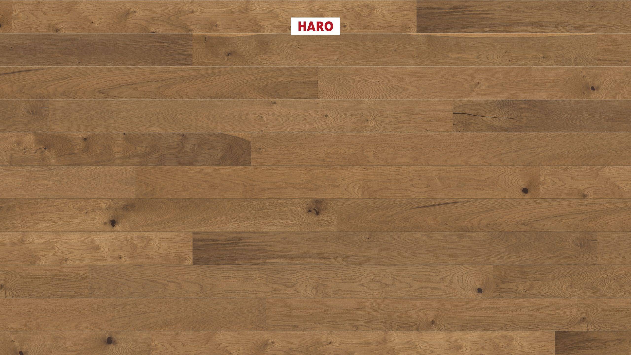 HARO PARKETT 4000 Landhausdiele 180 2V Bernsteineiche Sauvage strukturiert naturaDur Top Connect