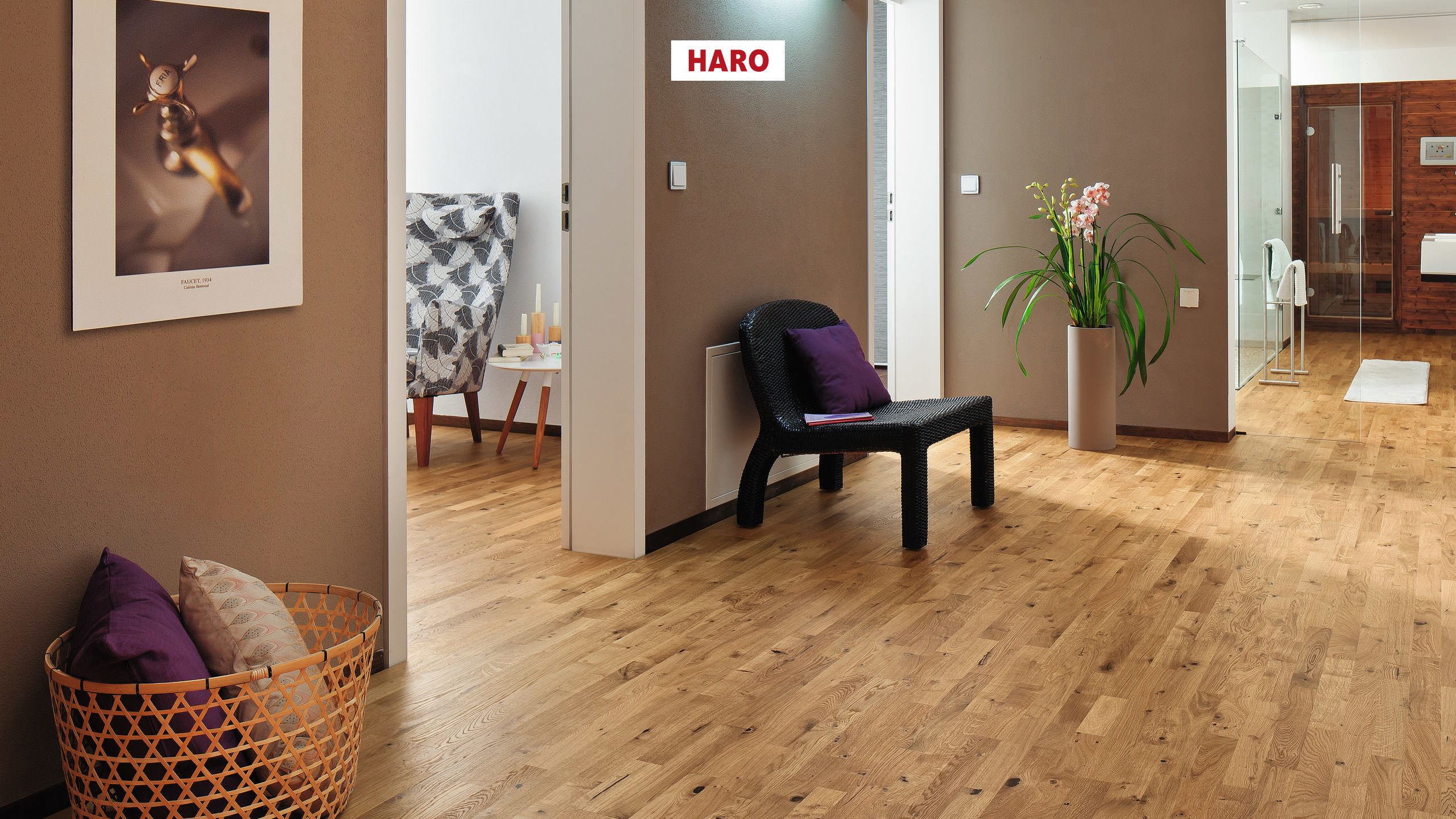 HARO PARKETT 4000 Schiffsboden Eiche Sauvage strukturiert naturaLin plus Top Connect