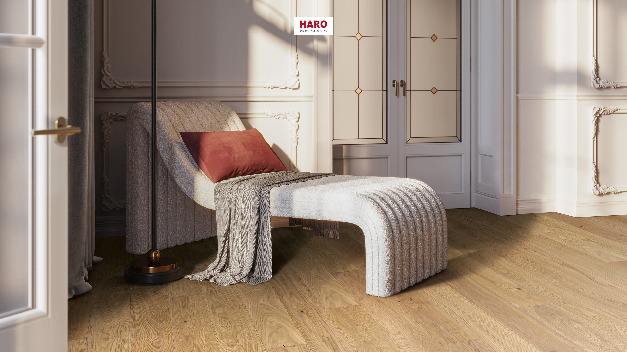 HARO PARKETT 4000 Landhausdiele 180 4V Eiche invisible Markant strukturiert naturaLin plus Top Connect