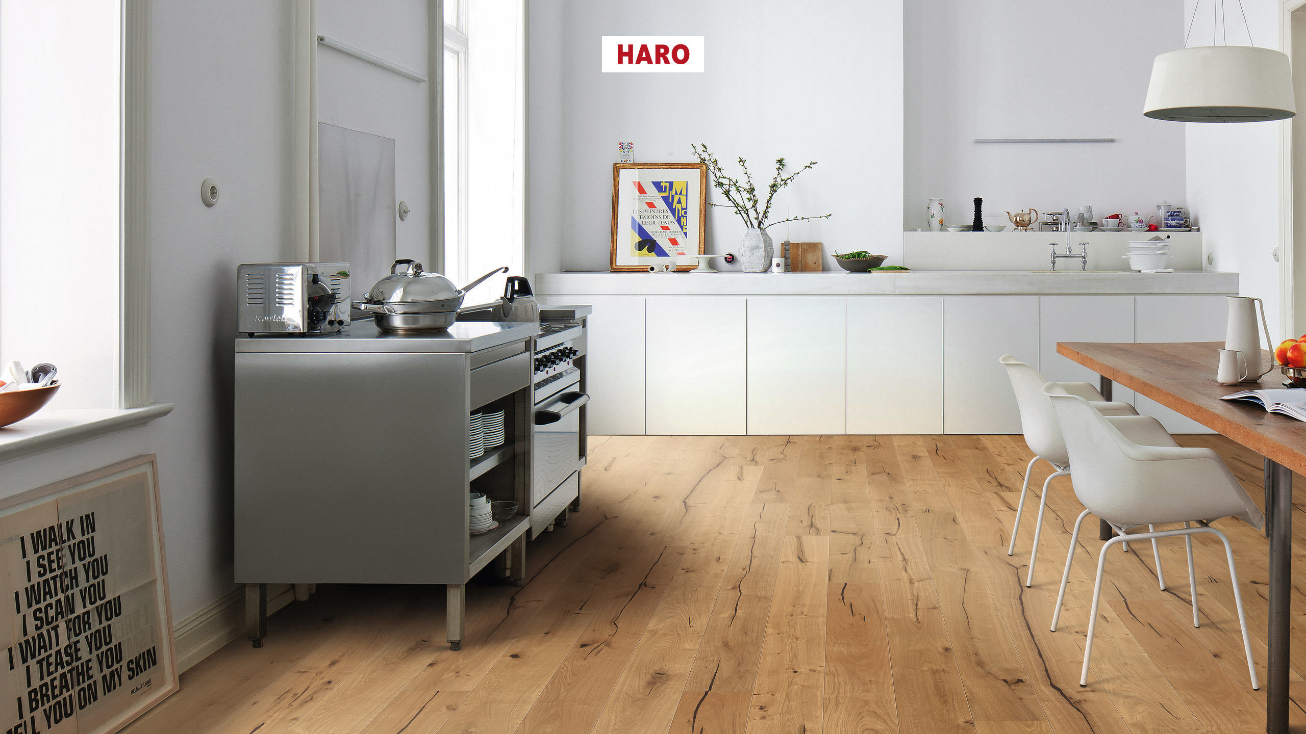 HARO PARKETT 3500 HDF Landhausdiele 2V Eiche Alabama strukturiert naturaLin plus Top Connect