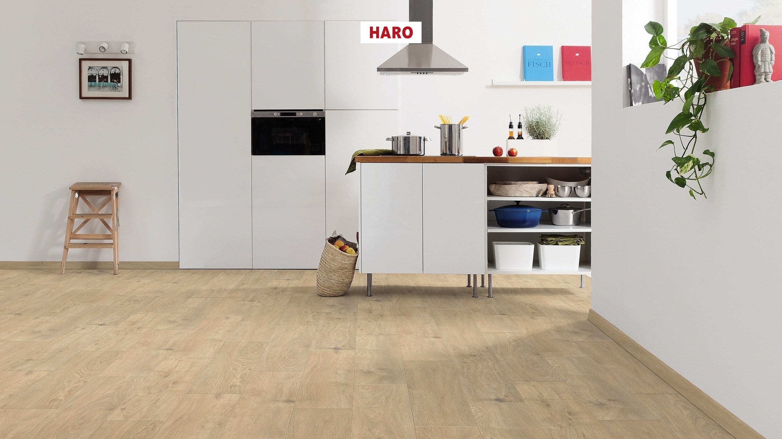 HARO Laminatboden TRITTY 200 Aqua Landhausdiele 4V Eiche Sicilia puro* authentic matt Top Connect