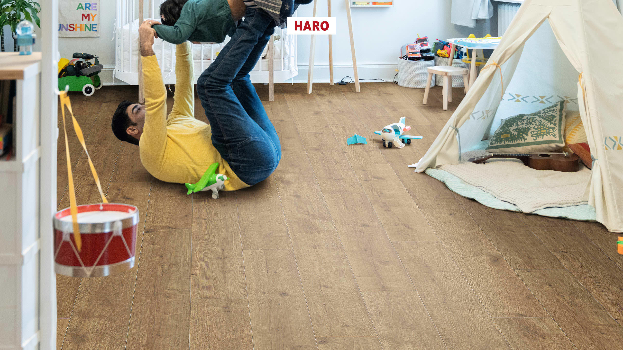 HARO Laminatboden TRITTY 90 Landhausdiele 4V Eiche Savona natur* soft matt Silent CT Top Connect