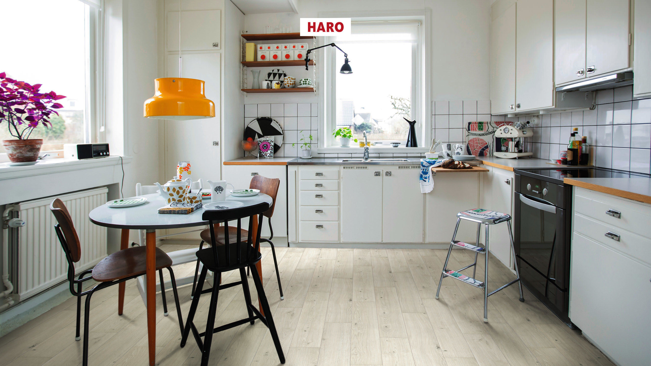 HARO Laminatboden TRITTY 100 Landhausdiele 4V Eiche Emilia weiß* authentic soft Silent Pro Top Connect