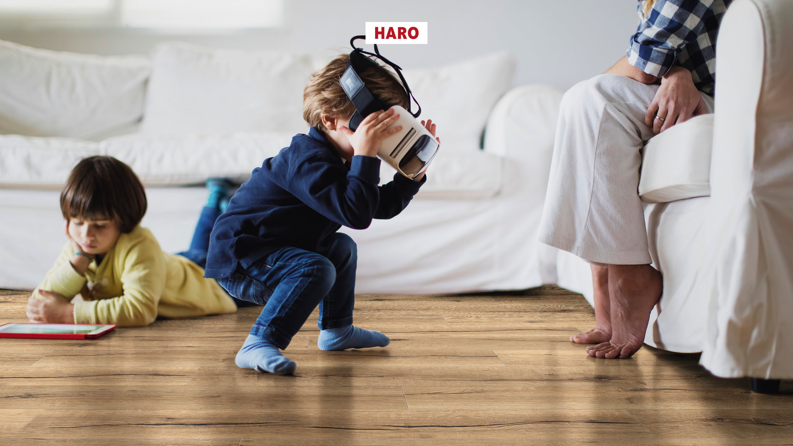 HARO Laminatboden TRITTY 100 Landhausdiele 4V Eiche italica creme* authentic Silent Pro Top Connect