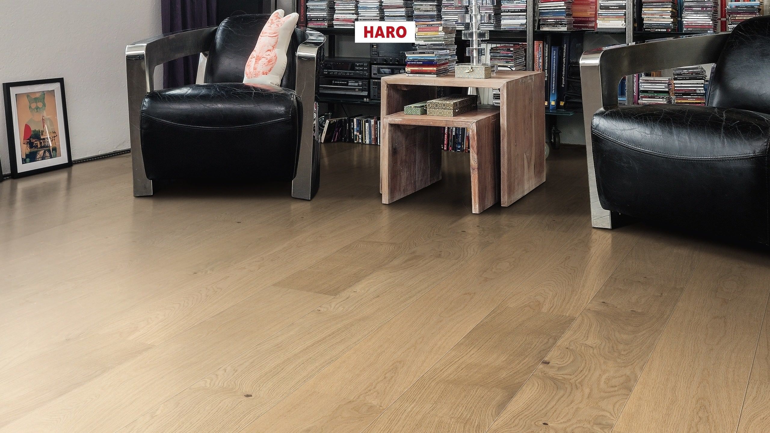 HARO PARKETT 4000 Landhausdiele 180 2V Eiche invisible Markant strukturiert permaDur Top Connect