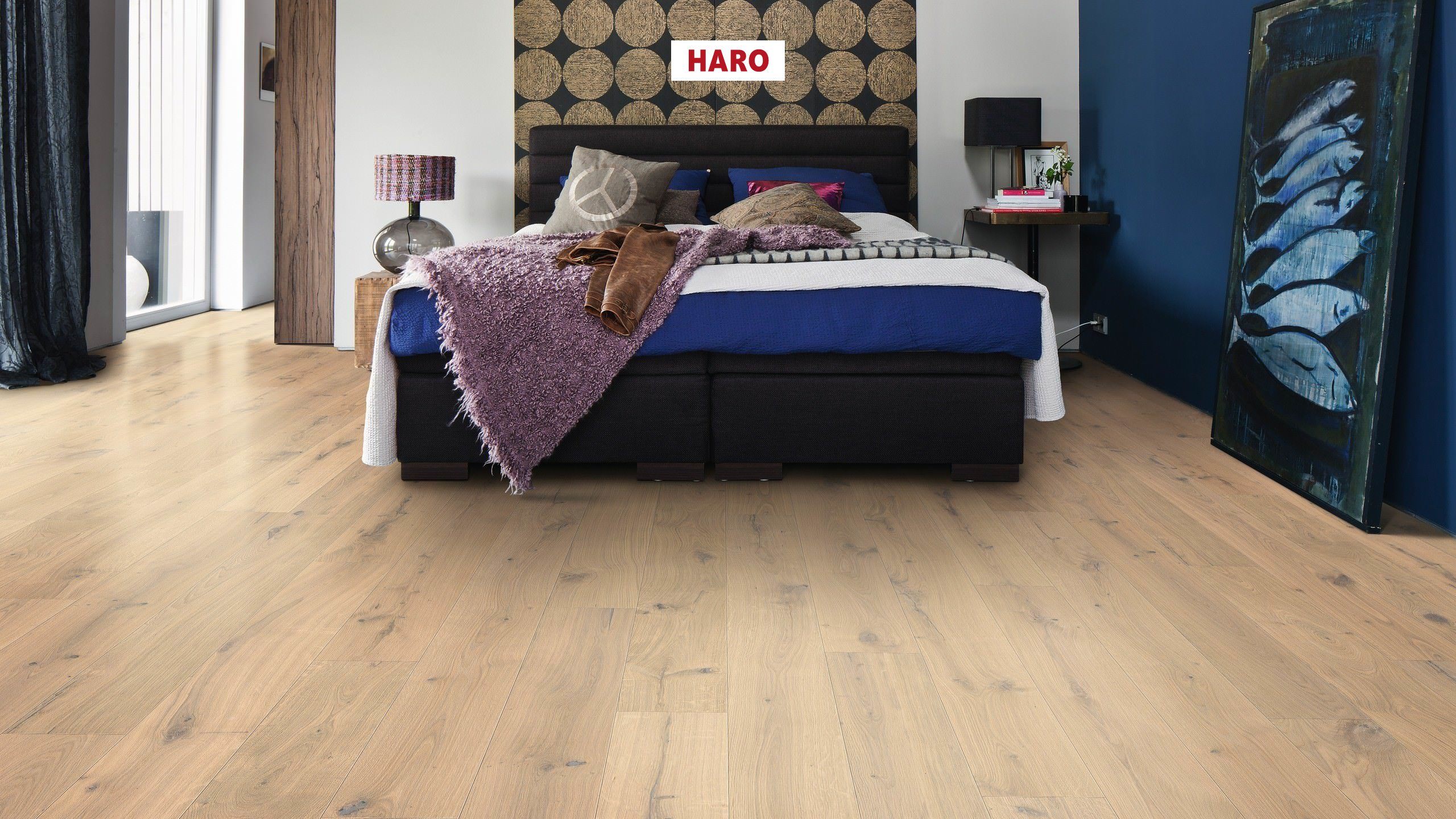 HARO PARKETT 4000 Landhausdiele 180 4V Eiche Piemont strukturiert naturaLin plus Top Connect