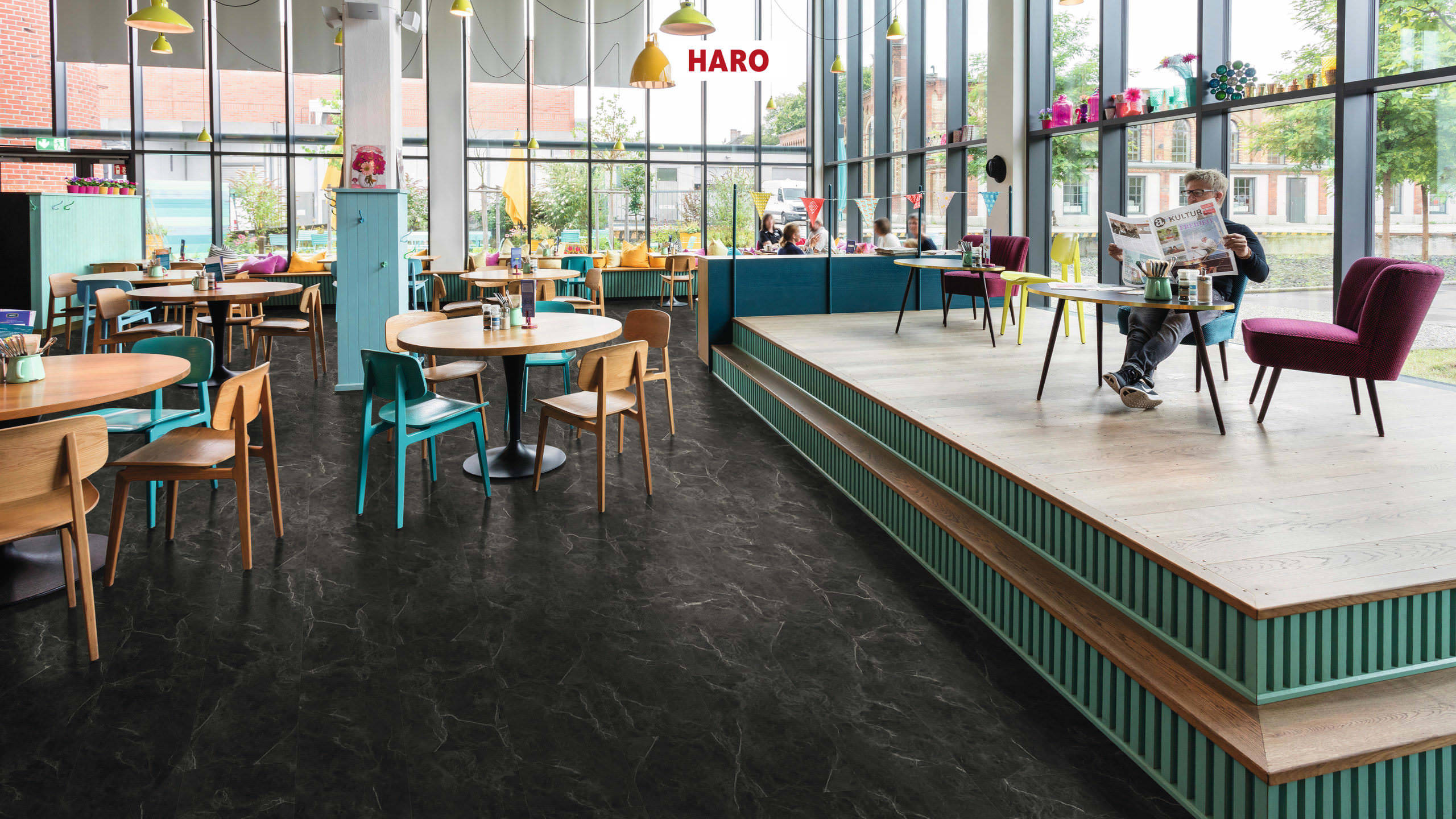 DISANO by HARO Project Piazza 4VM Marmor anthrazit* Steinstruktur