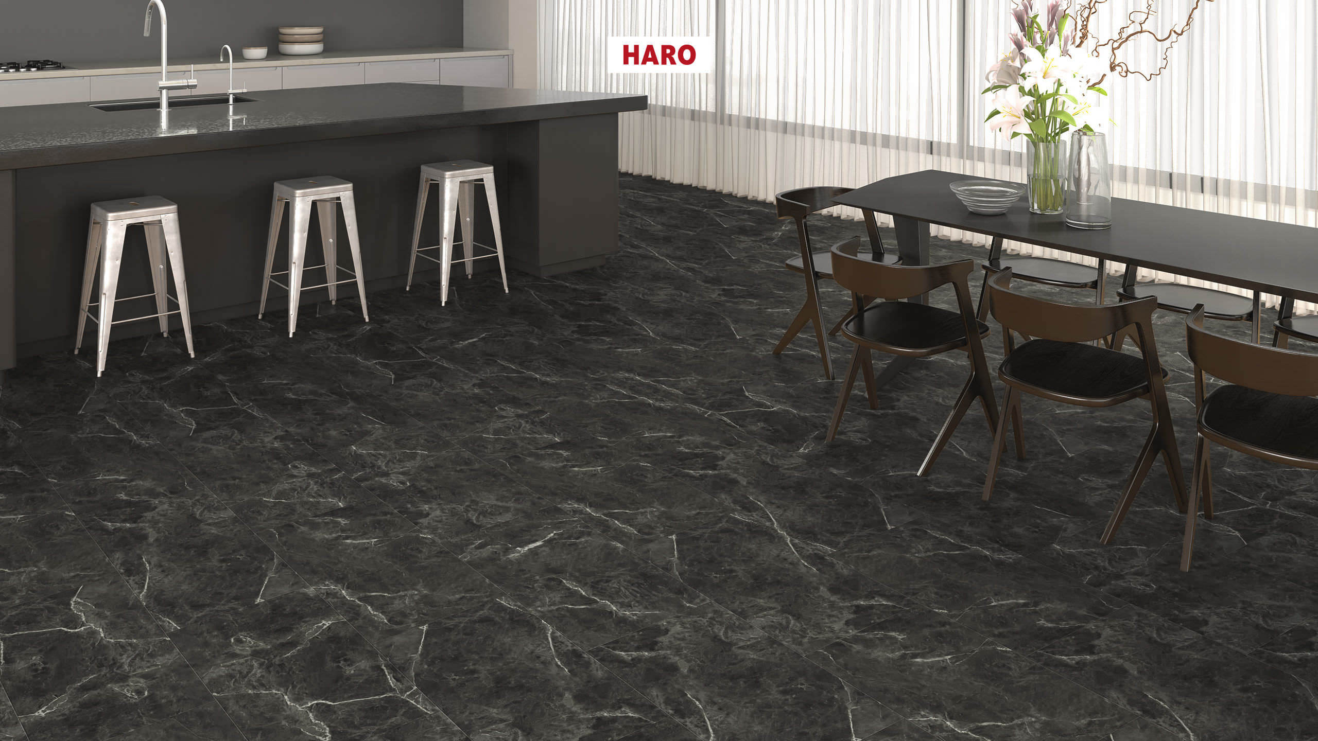 DISANO by HARO Project Piazza 4VM Marmor anthrazit* Steinstruktur