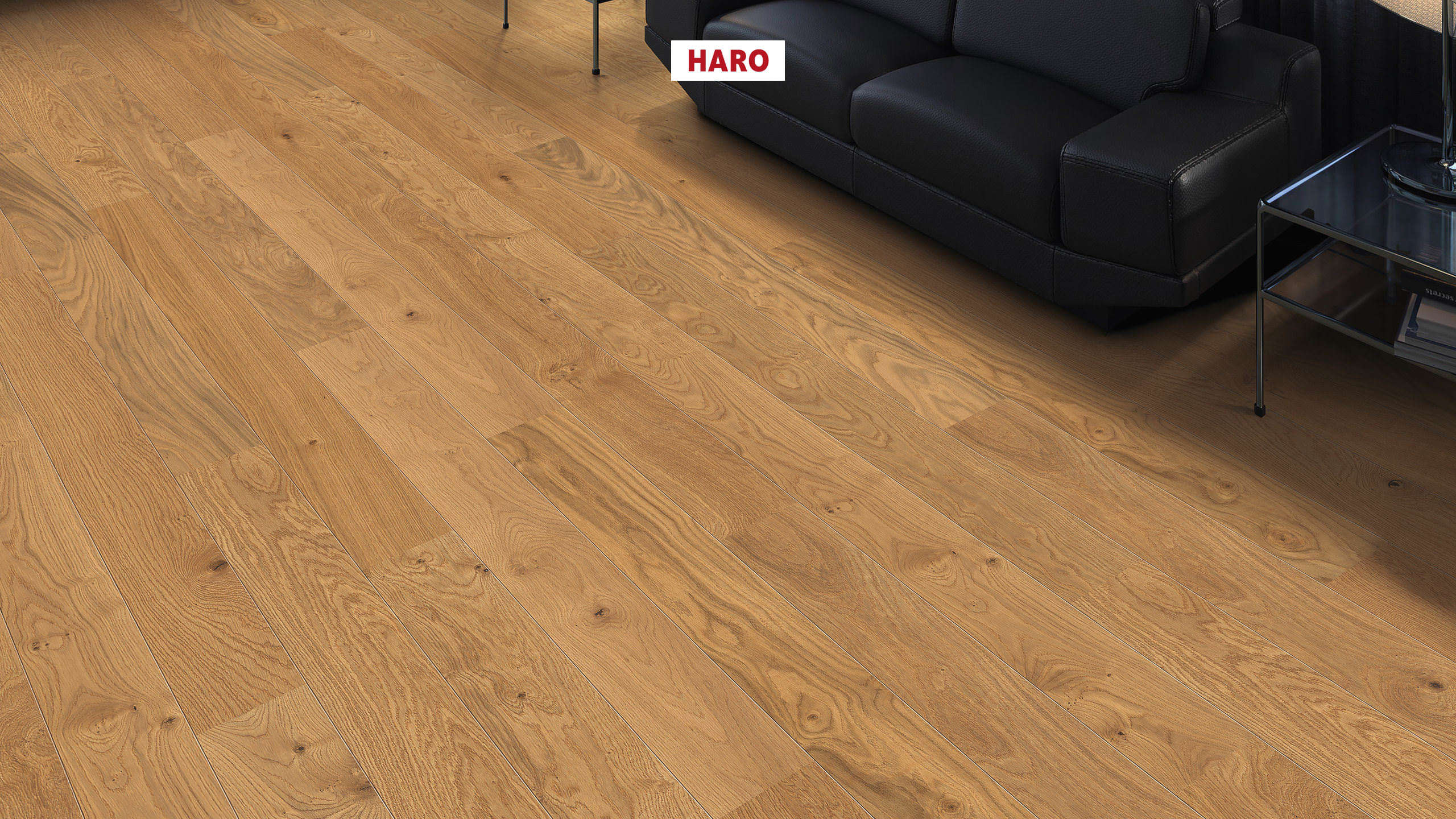 HARO PARKETT 4000 Landhausdiele 140 2V Eiche Markant strukturiert permaDur Top Connect