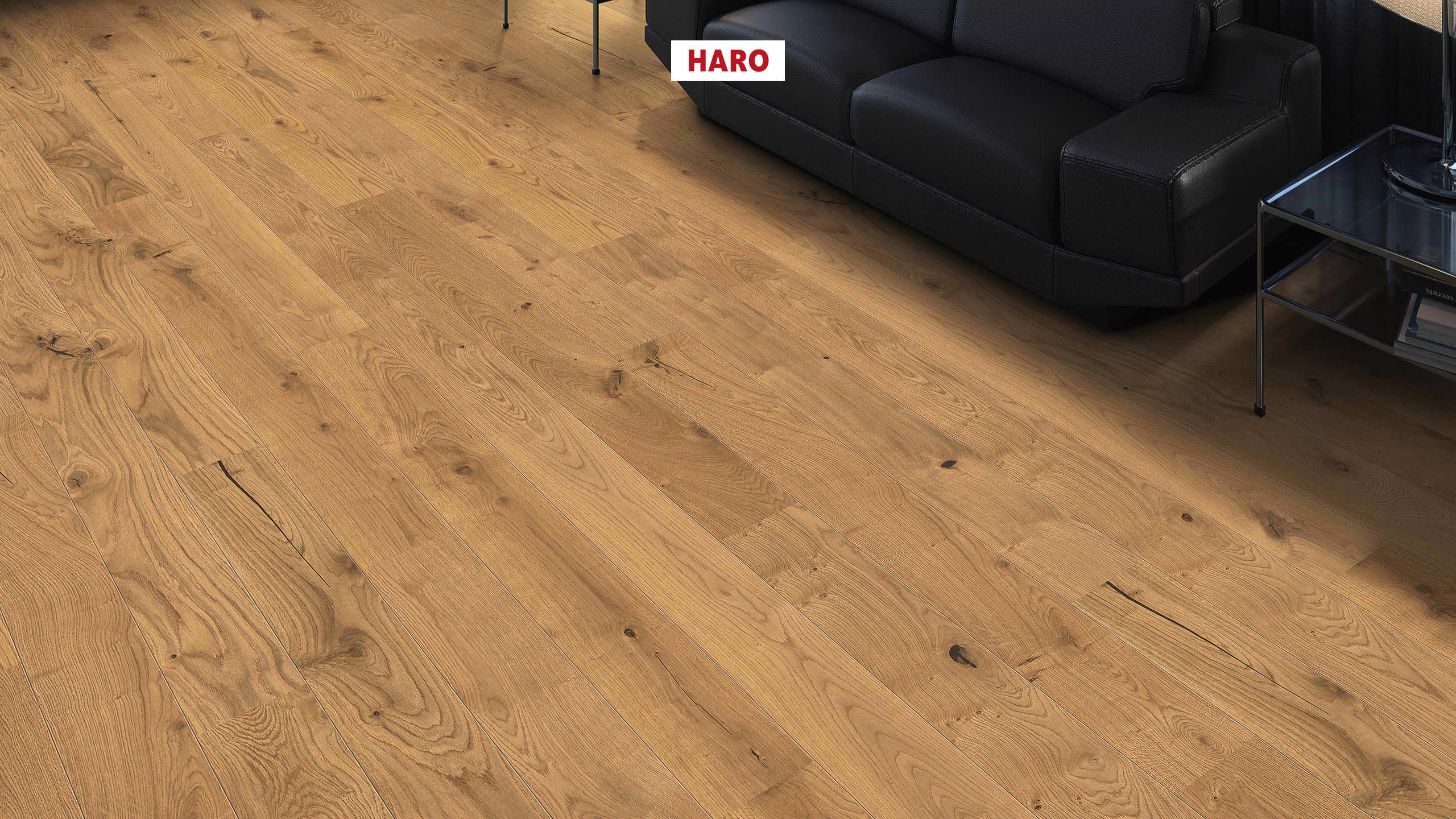 HARO PARKETT 4000 Landhausdiele 140 2V Eiche Sauvage strukturiert naturaDur Top Connect