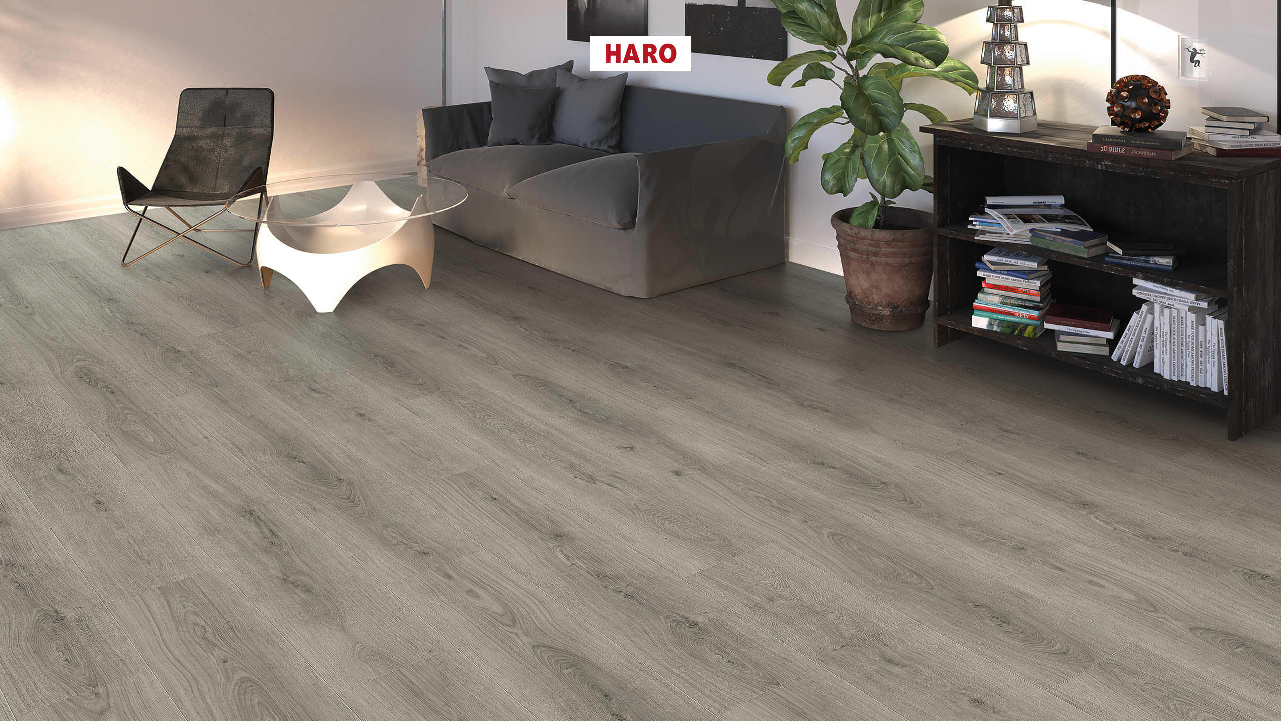 DISANO by HARO LifeAqua Landhausdiele 4V Eiche Sheffield grau* authentic Top Connect