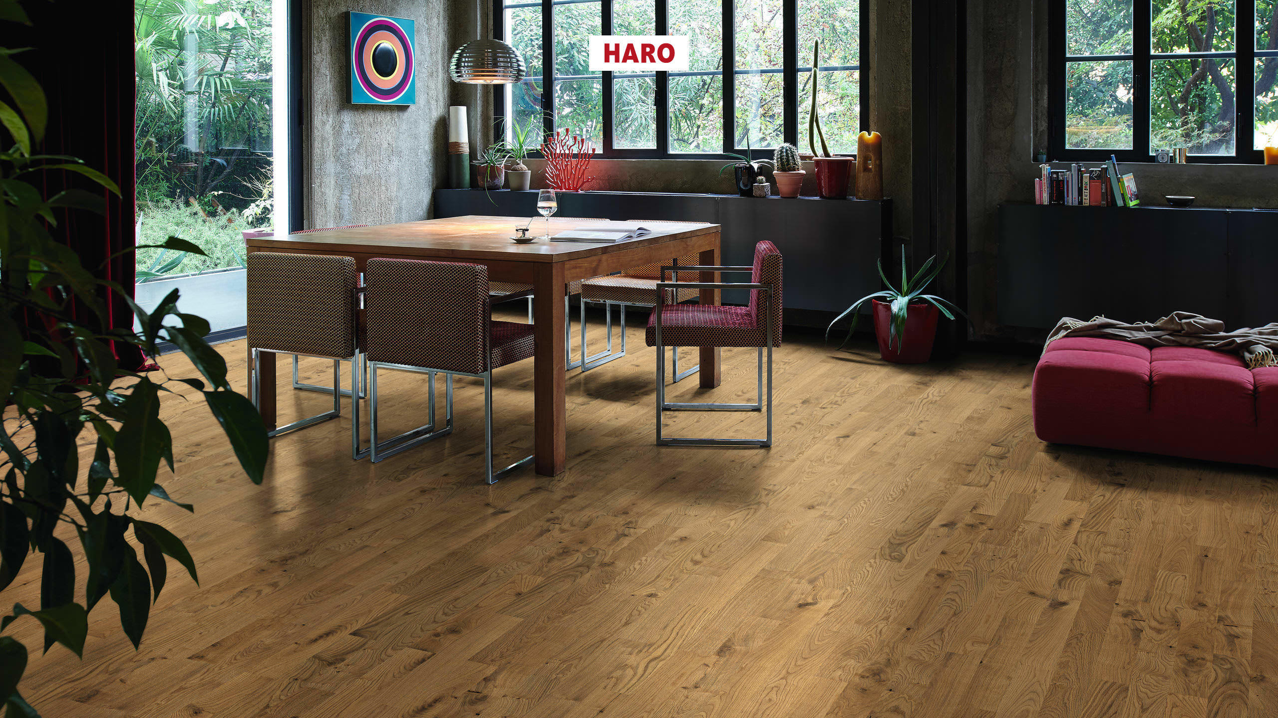 HARO PARKETT 4000 Stab Classico Eiche Naturale strukturiert naturaDur Nut & Feder