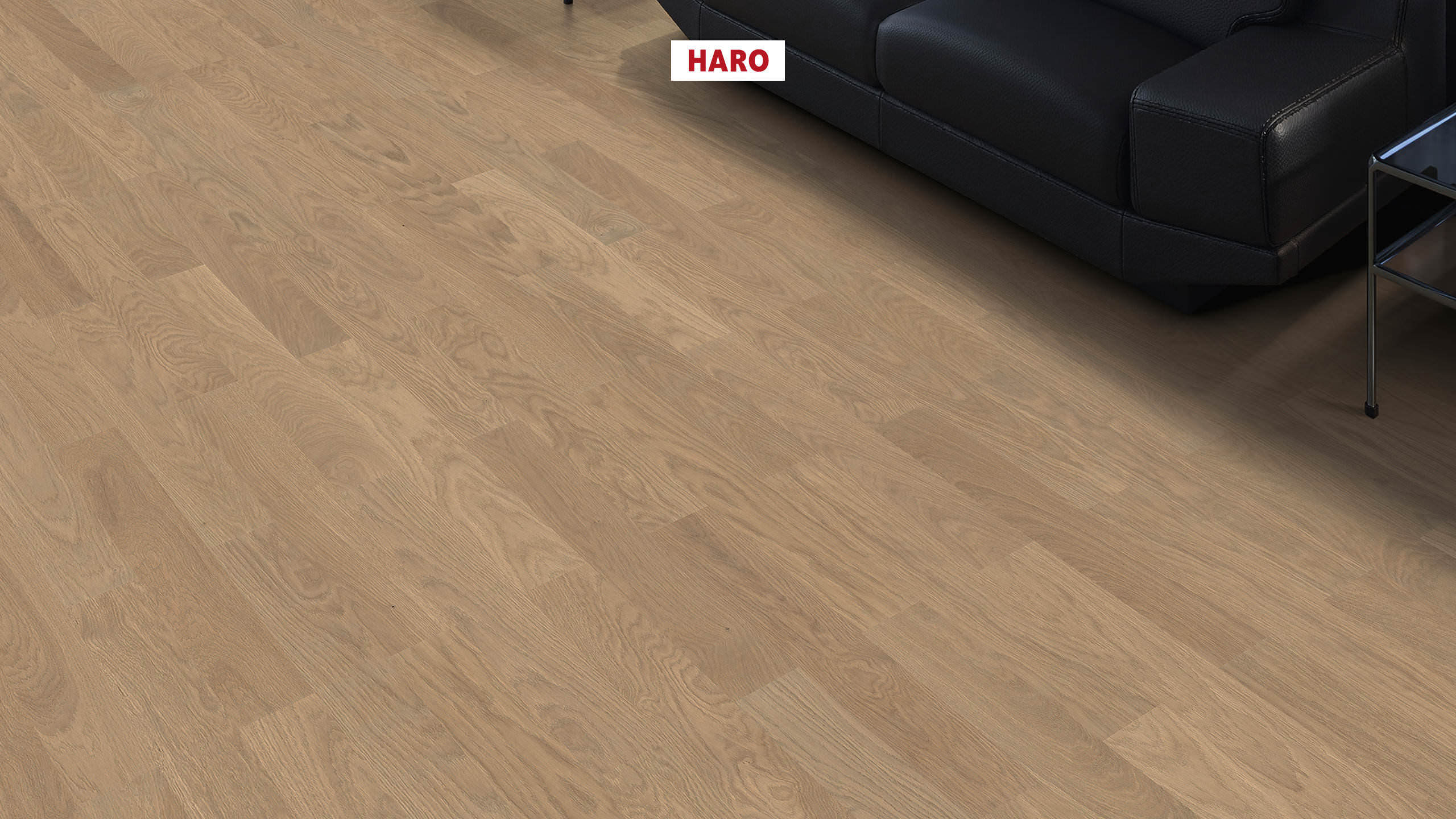 HARO PARKETT 4000 Stab Classico Eiche sandgrau Trend strukturiert naturaDur Nut & Feder