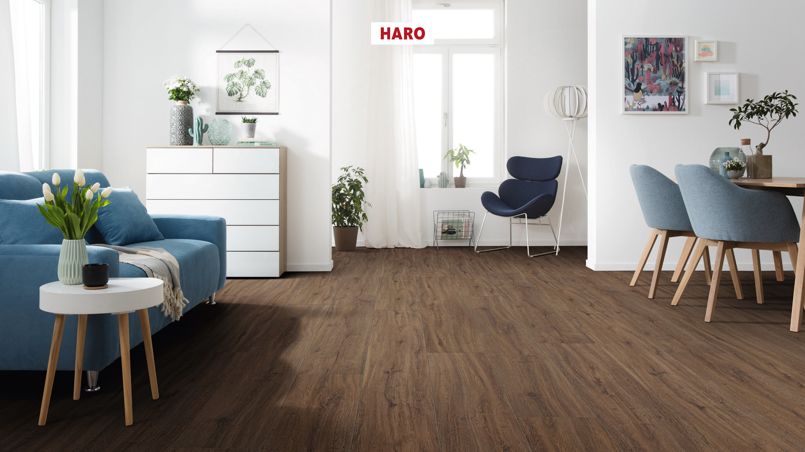 DISANO by HARO ClassicAqua Landhausdiele XL 4V Franz. Räuchereiche* strukturiert Top Connect