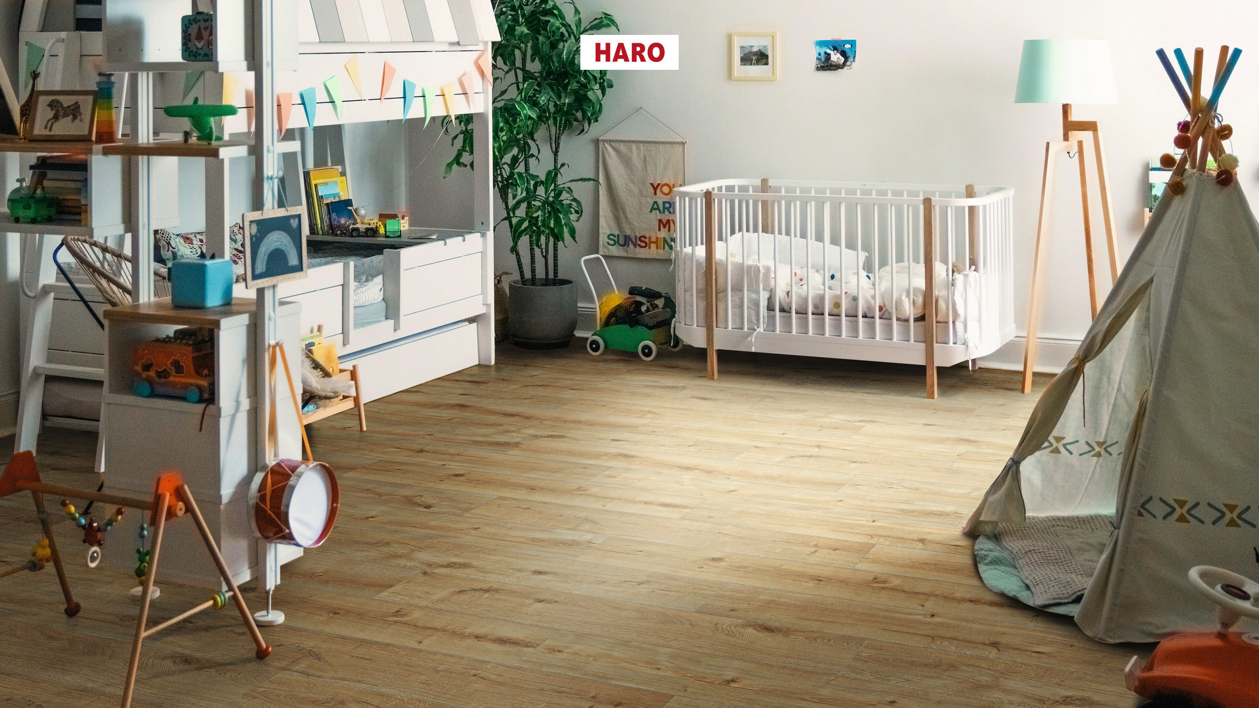 HARO Laminatboden Sonderedition NKL31 Landhausdiele Eiche Siena puro* strukturiert matt Silent Pro Top Connect