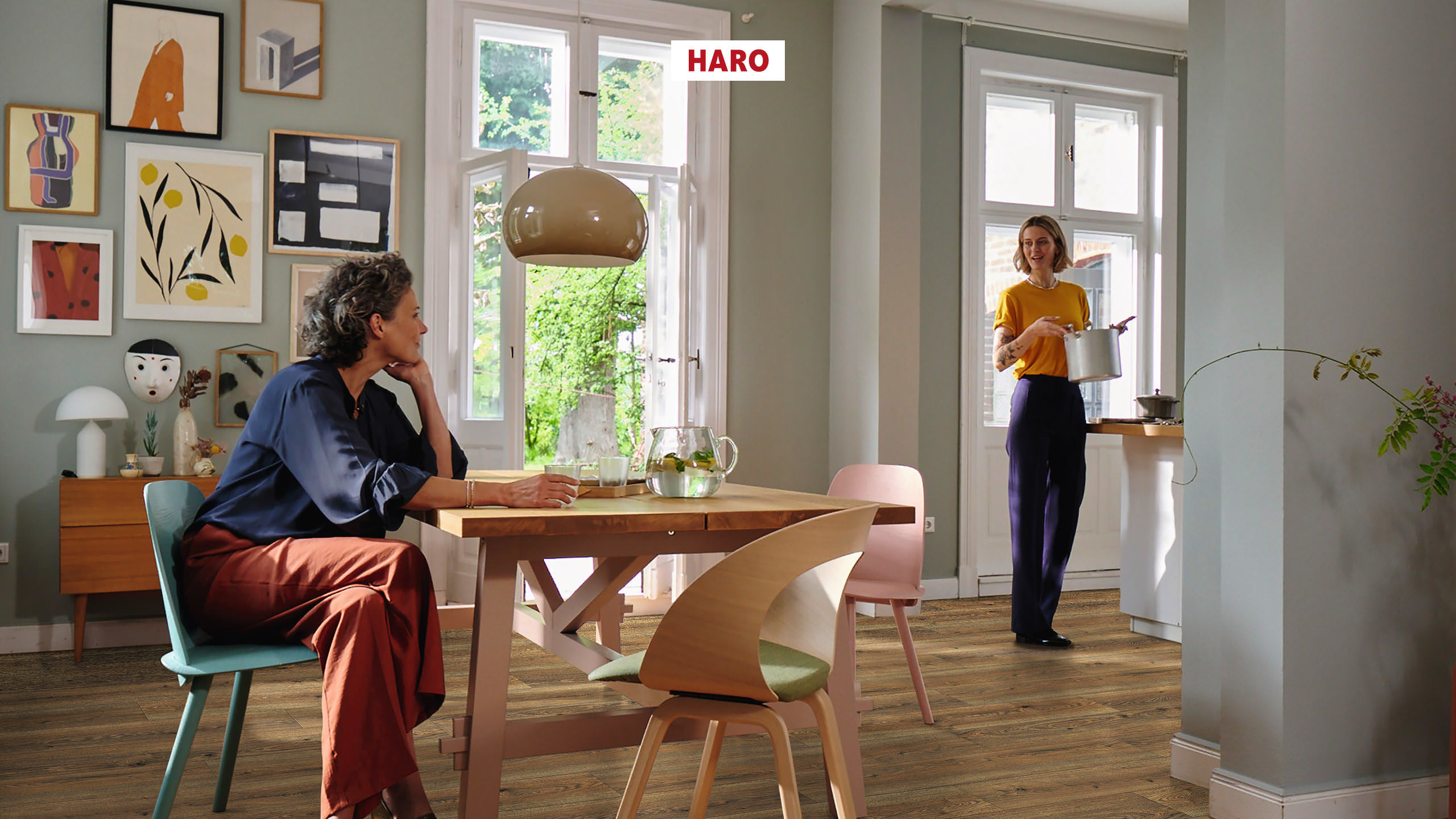 HARO Laminatboden TRITTY 100 Landhausdiele 4V Eiche Flavia natur* authentic Silent Pro Top Connect