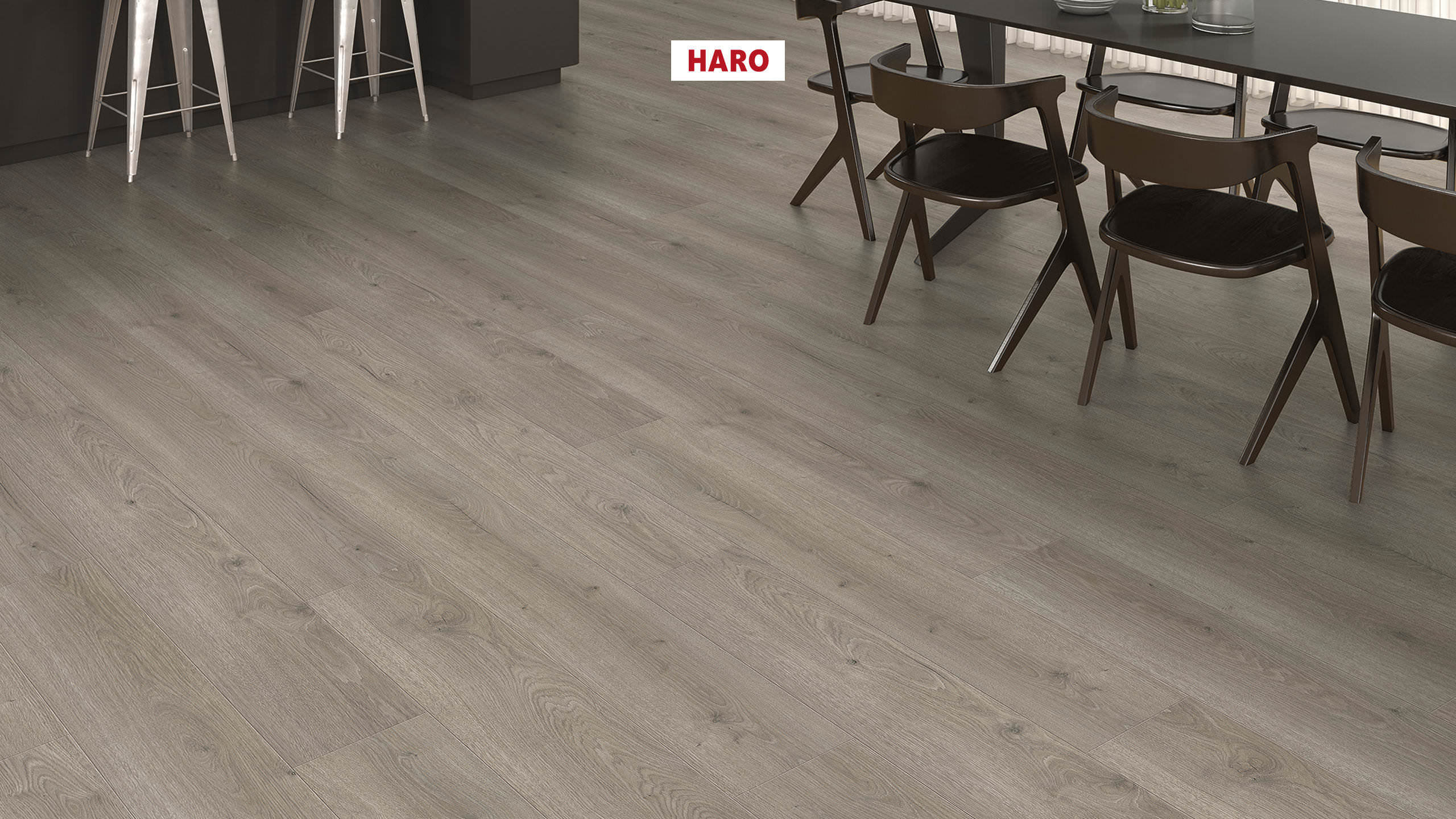 HARO Laminatboden TRITTY 200 Aqua Landhausdiele 4V Eiche Flavia grau* authentic Top Connect