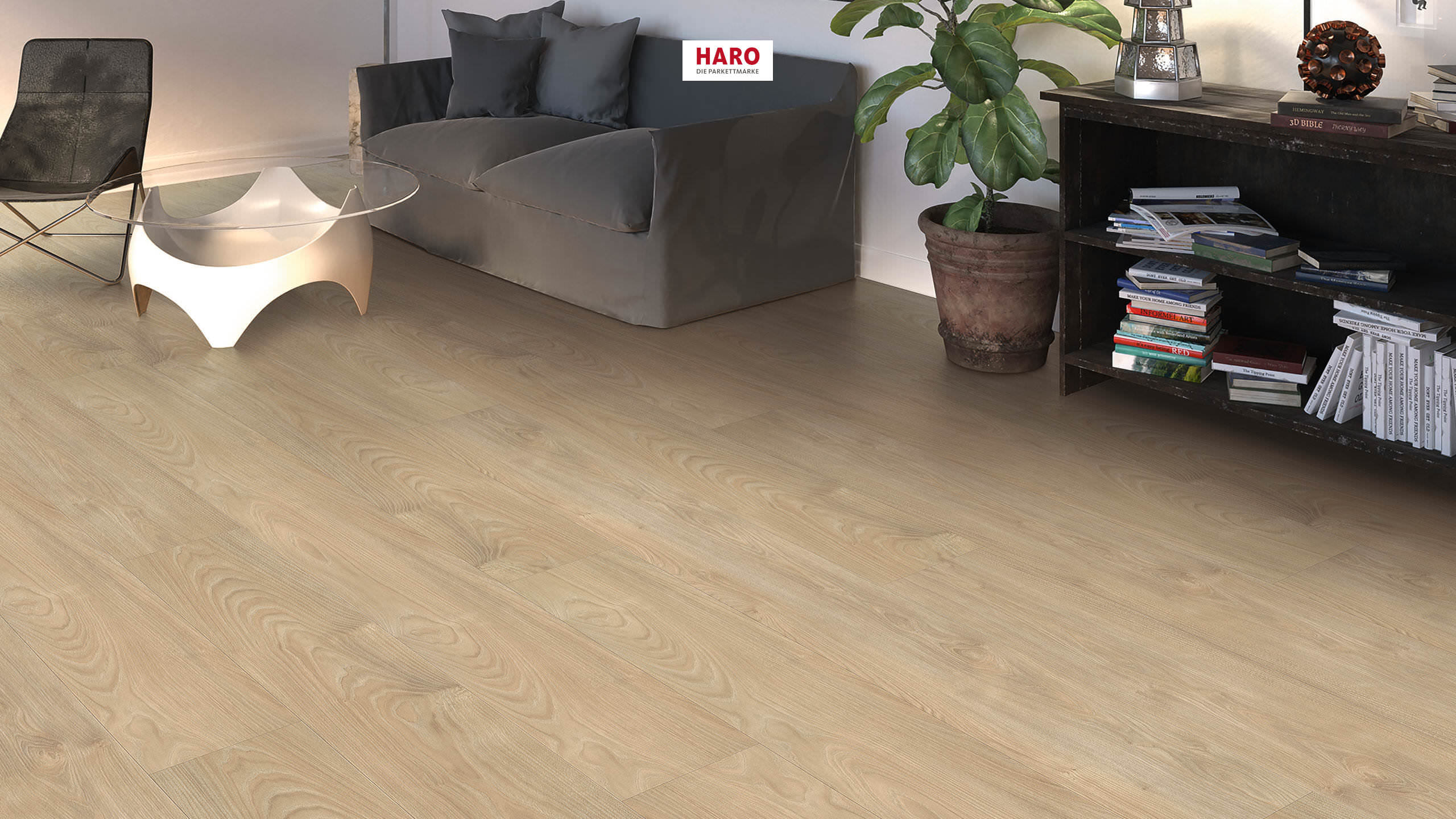 HARO Laminatboden TRITTY 200 Aqua Gran Via 4V Silberahorn Vario* authentic soft Silent CT Top Connect