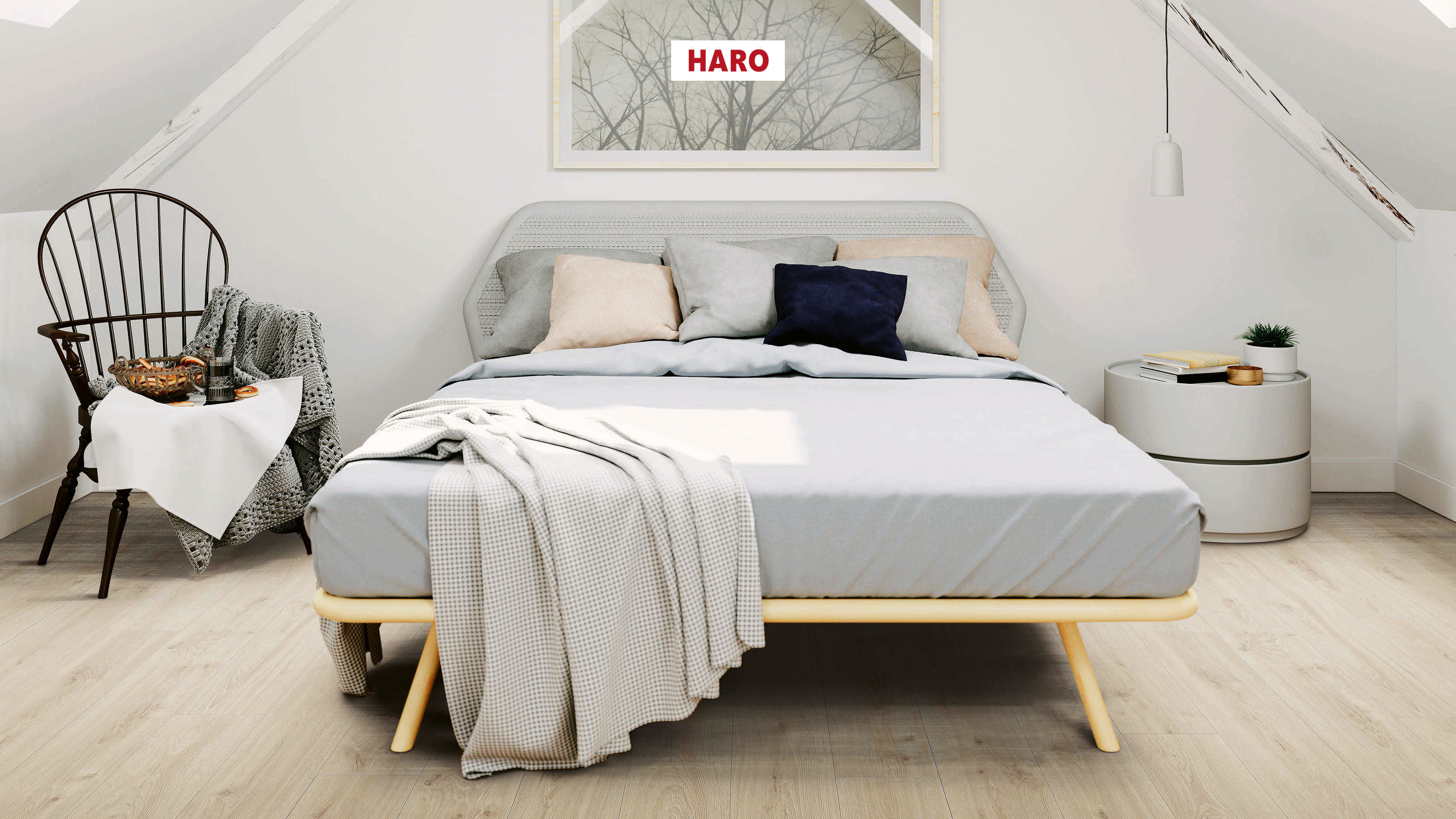 HARO Laminatboden 8 mm Landhausdiele 4V Eiche Hamburg* strukturiert Top Connect