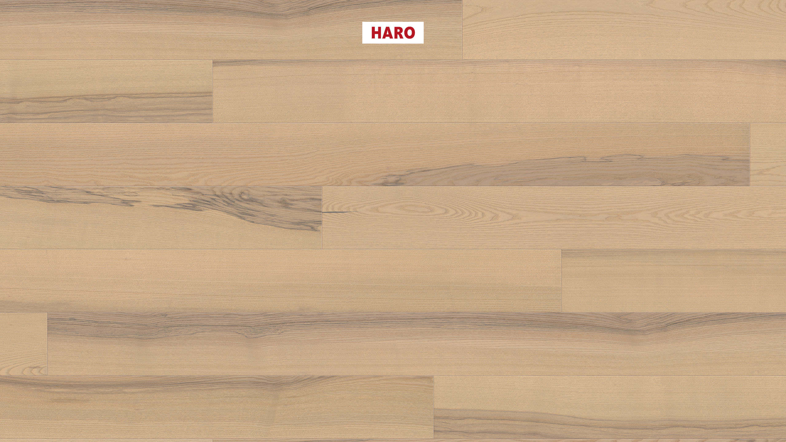 HARO PARKETT 4000 Landhausdiele 180 4V Esche pastellcreme Universal strukturiert naturaDur Top Connect