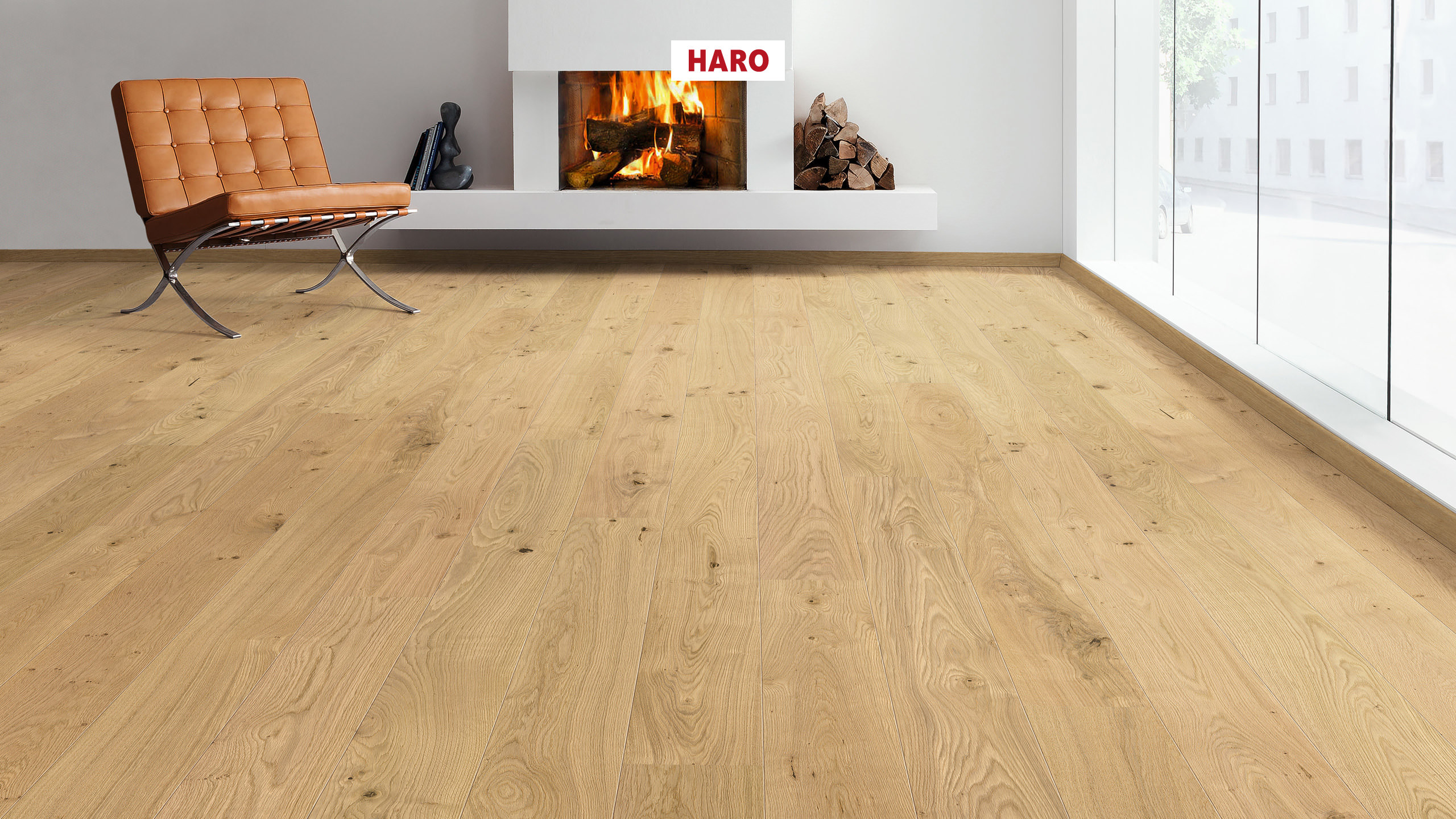 HARO PARKETT 2500 Landhausdiele 180 2V Eiche invisible Universal strukturiert naturaDur Top Connect