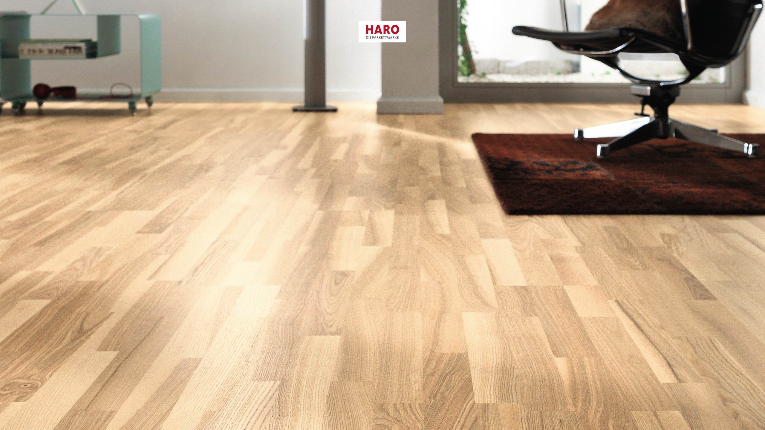 HARO PARKETT 2500 Schiffsboden Esche lichtweiß Favorit strukturiert naturaDur Top Connect