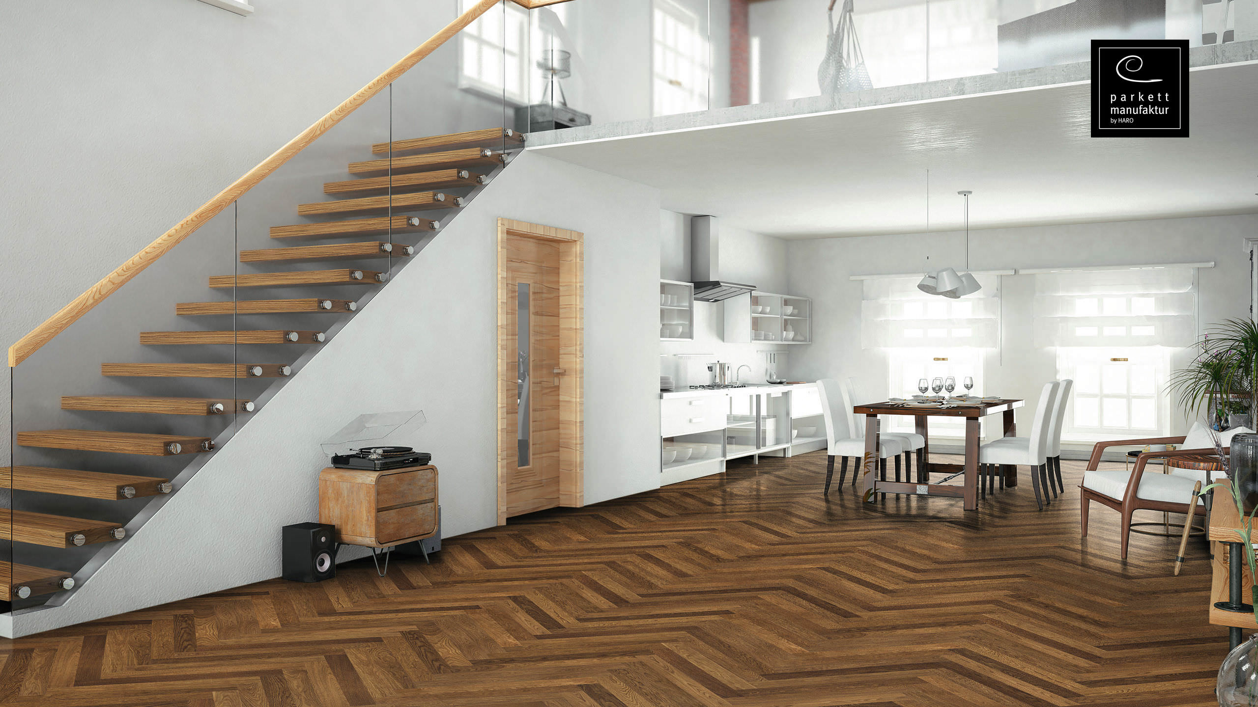 parkettmanufaktur by HARO 4000 Landhausdiele Prestige Raucheiche Selectiv strukturiert oleovera Nut & Feder