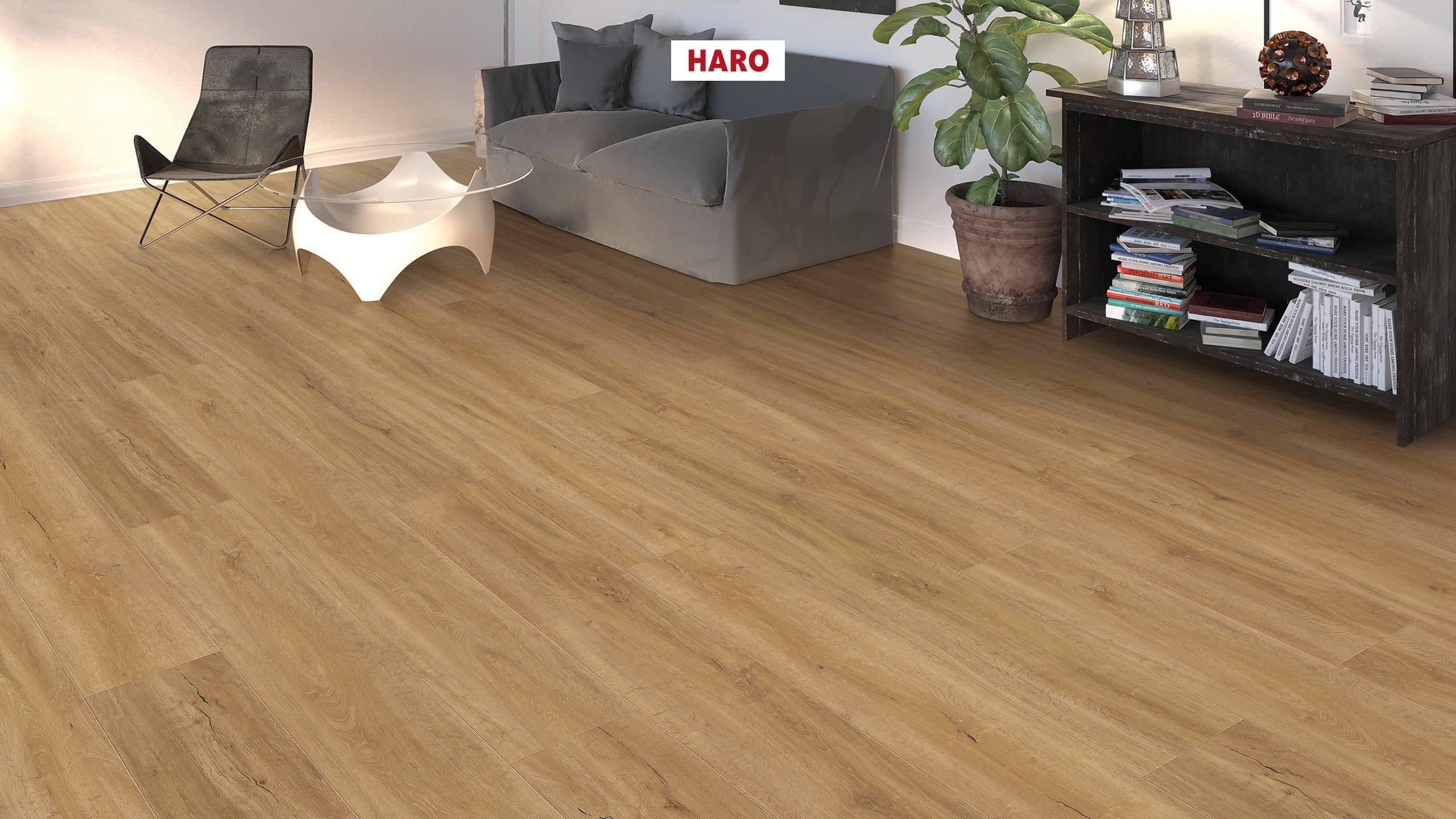 DISANO by HARO ClassicAqua Landhausdiele XL 4V Eiche Columbia natur* strukturiert Top Connect