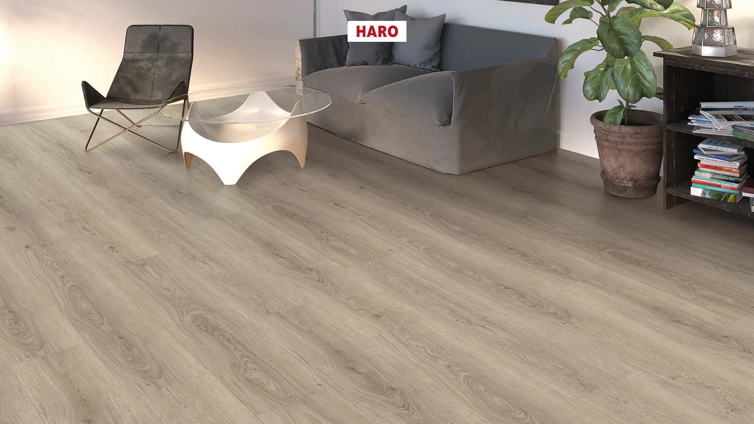 DISANO by HARO LifeAqua Landhausdiele 4V Eiche Sheffield graubraun* authentic Top Connect