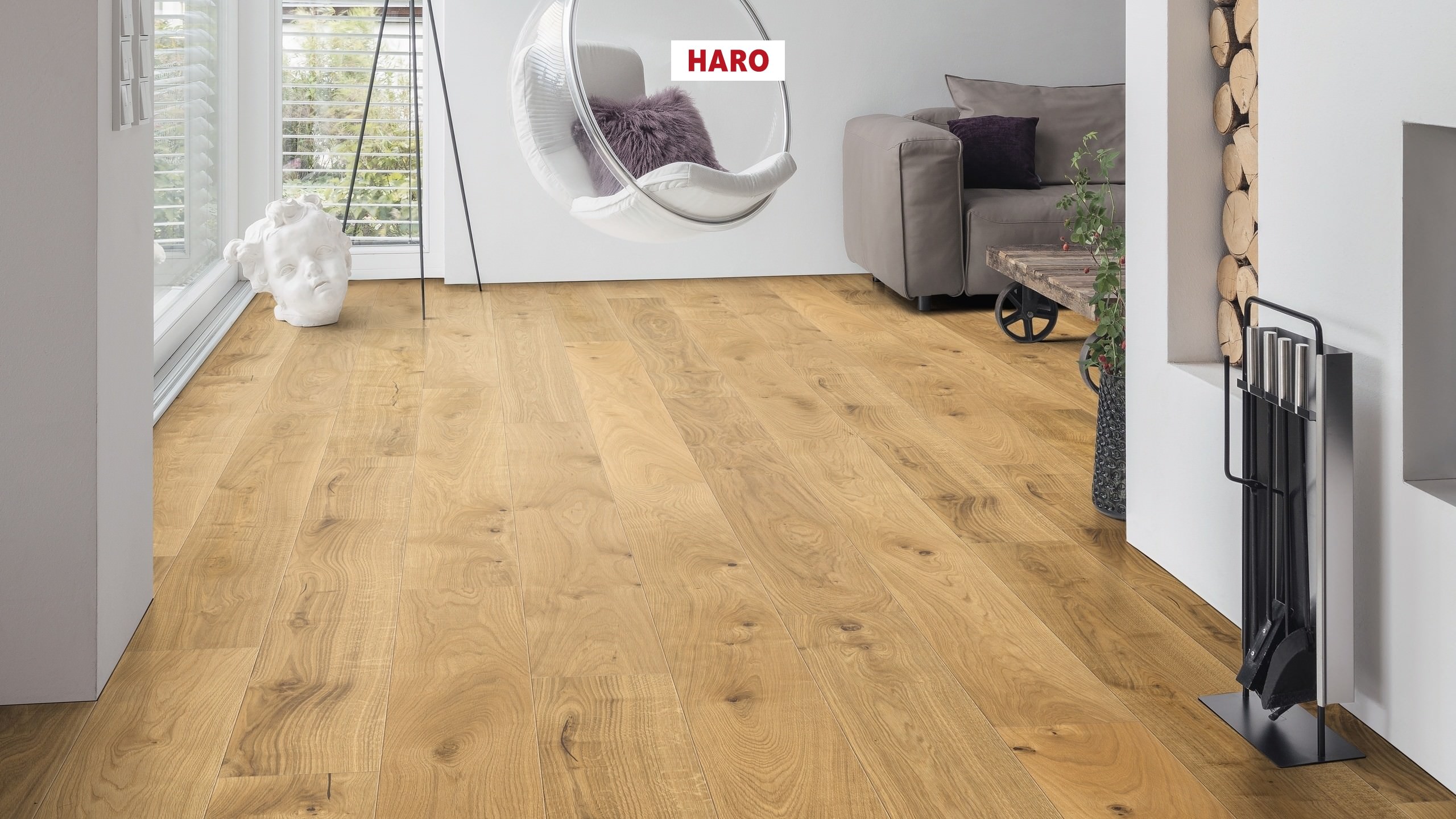 HARO PARKETT 4000 Landhausdiele 4V Eiche Sauvage Limited Edition strukturiert naturaLin plus Top Connect