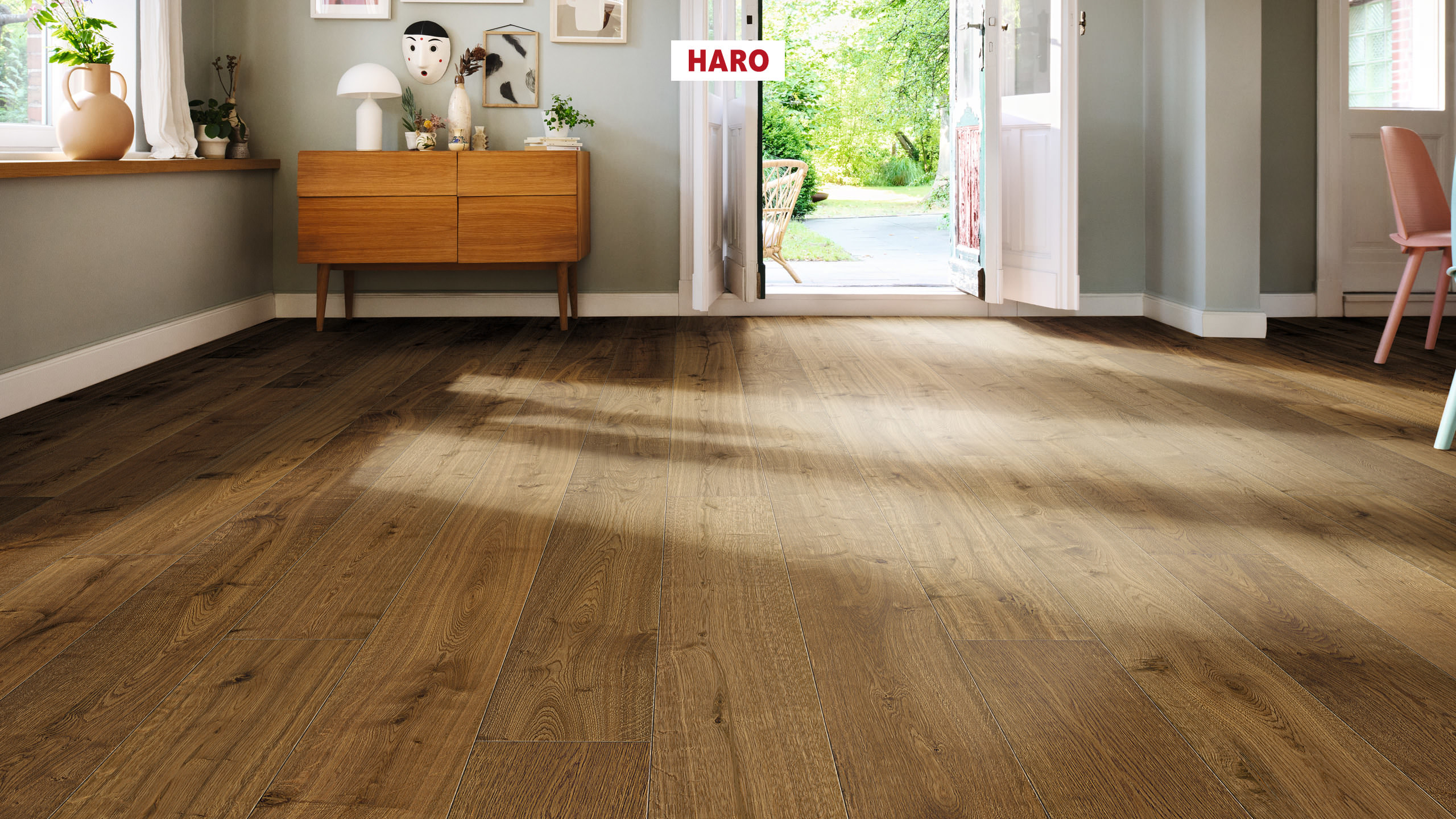 HARO PARKETT 4000 Landhausdiele 180 4V Eiche geräuchert Jubiläumsedition strukturiert naturaLin plus Top Connect