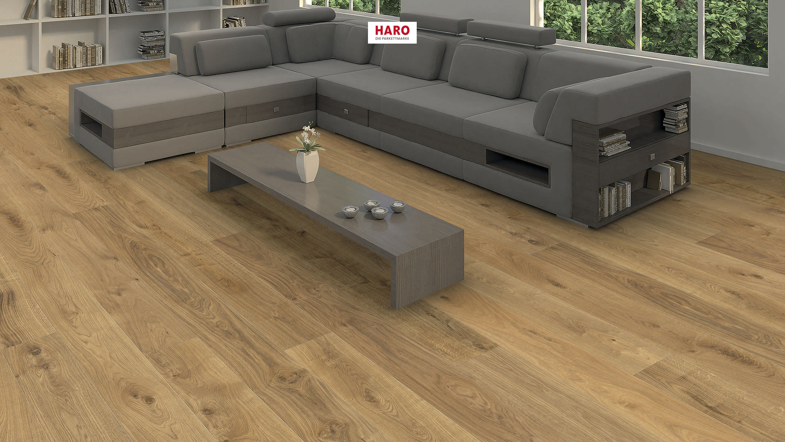 HARO PARKETT 4000 Landhausdiele 180 4V Eiche Jubiläumsedition #1 Sauvage strukturiert naturaLin plus Top Connect