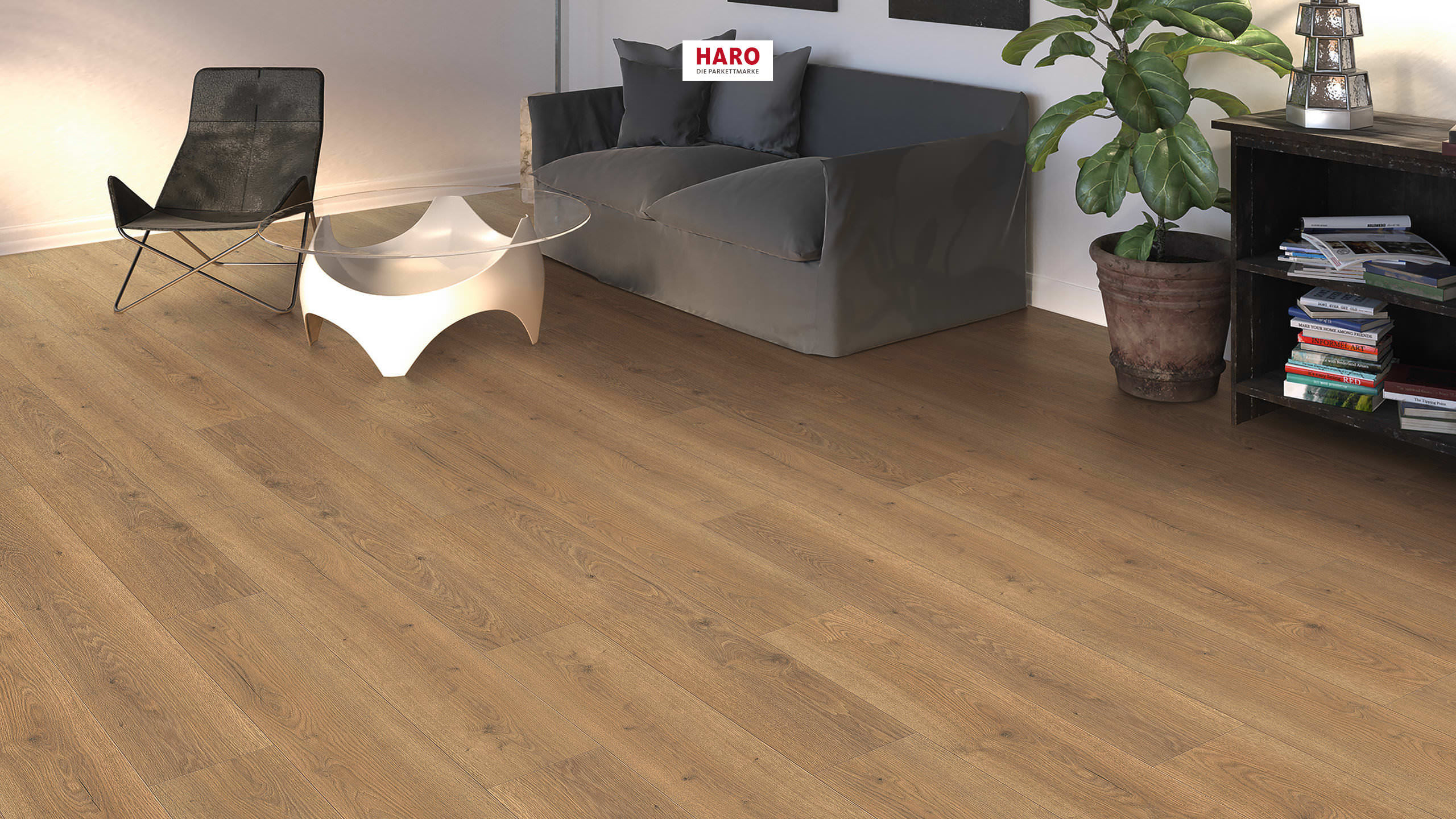 HARO PURE HOME Laminatboden Comfort Edition Landhausdiele Villa Eiche Naturell Original* authentic