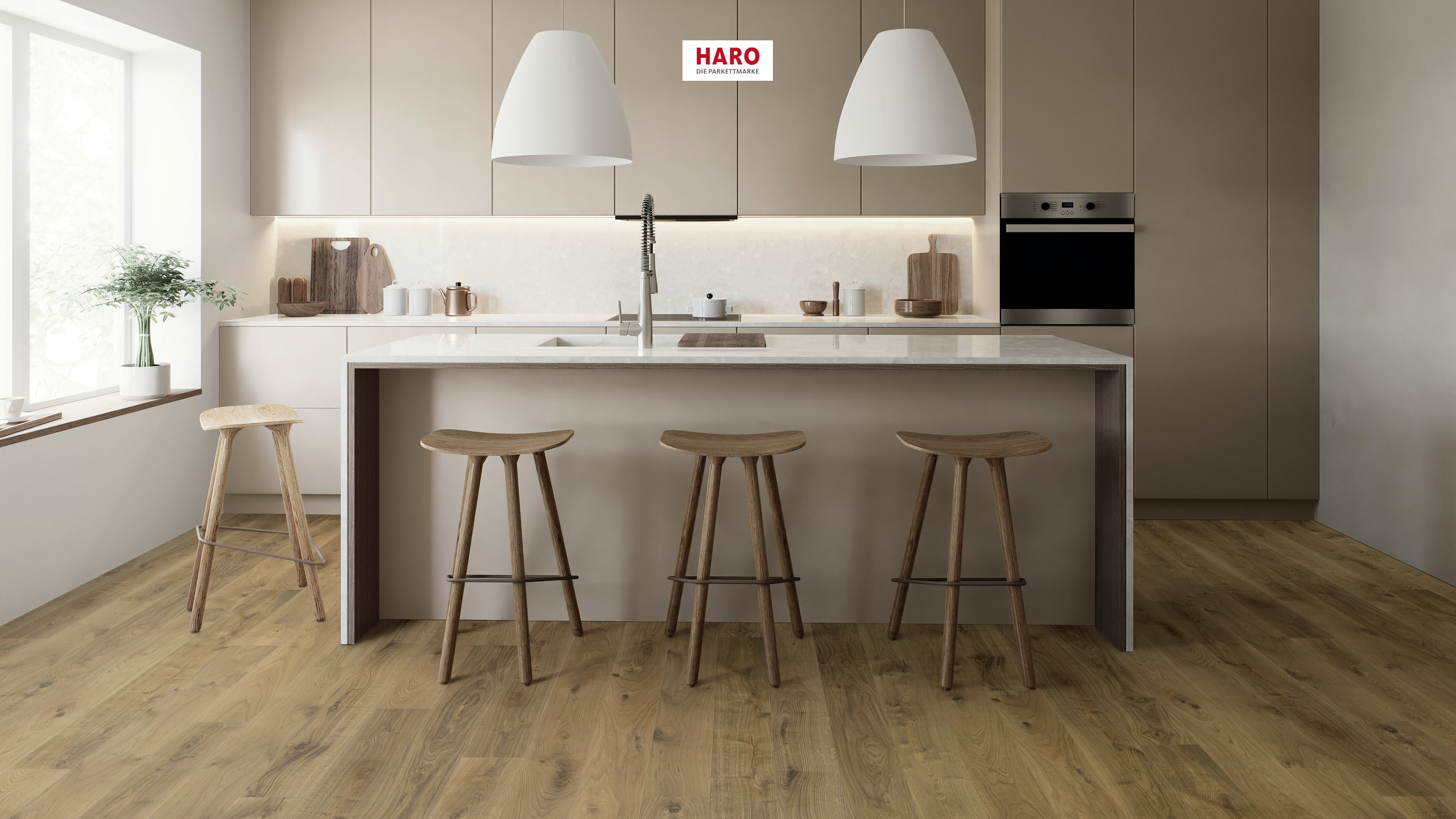 HARO PARKETT 4000 Landhausdiele 180 4V Raucheiche Sauvage oro strukturiert naturaLin plus Top Connect