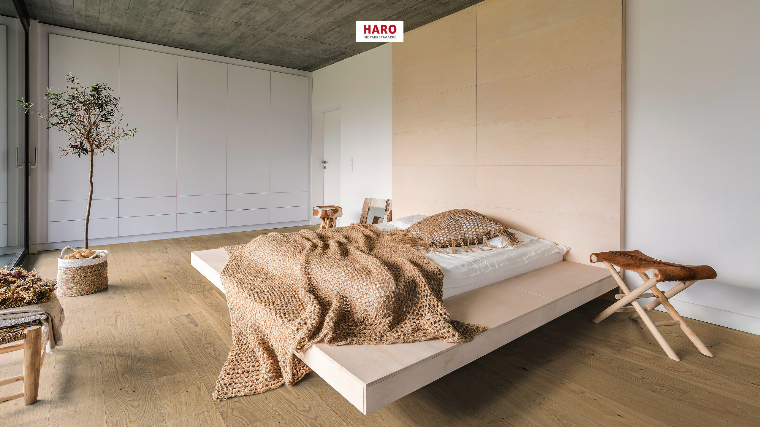 HARO PARKETT 4000 Landhausdiele Plaza 240 4V Eiche invisible Markant geschroppt naturaLin plus Top Connect