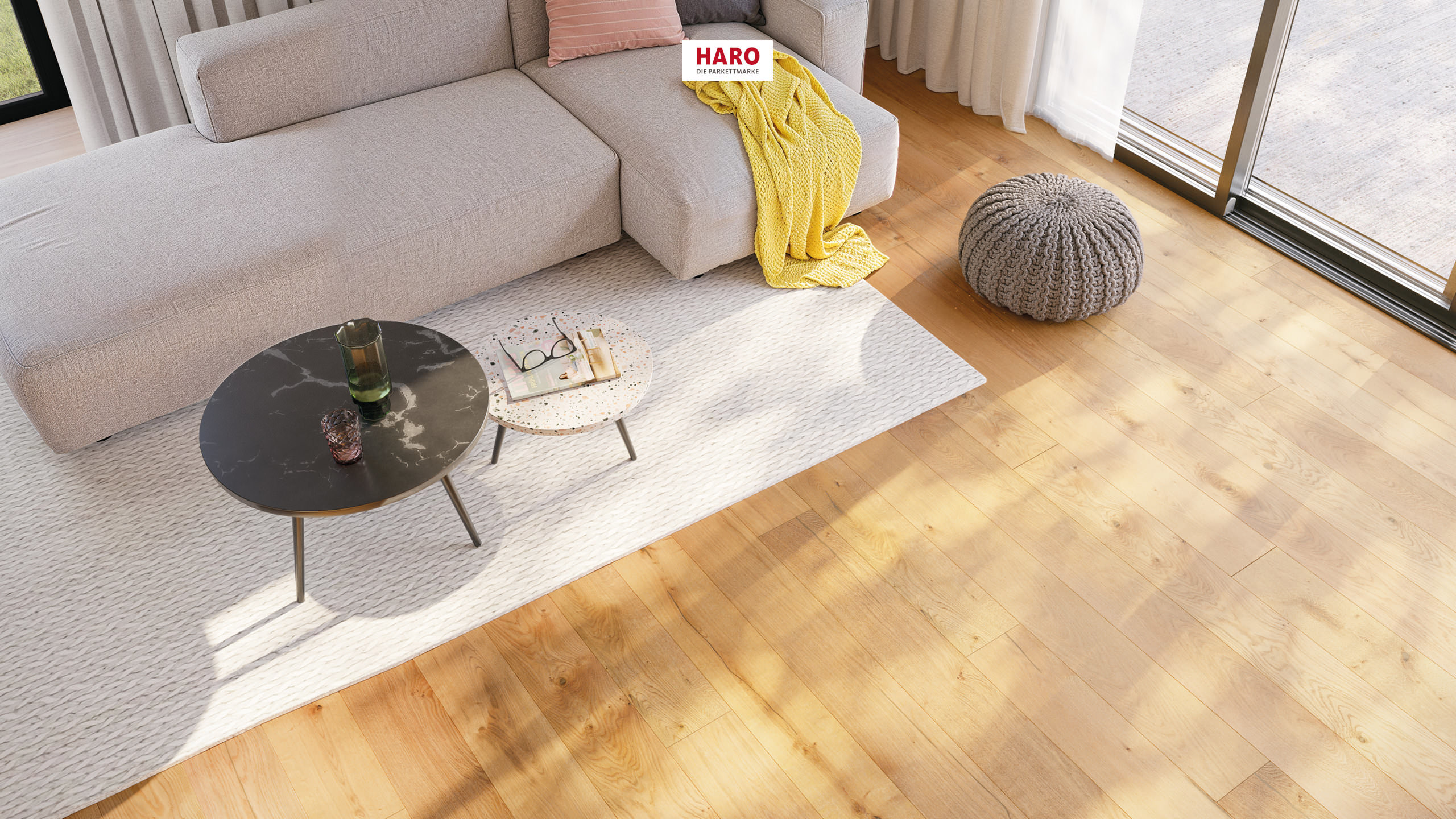 HARO PARKETT 4000 Landhausdiele 180 4V Eiche Rustikal strukturiert matt versiegelt Top Connect