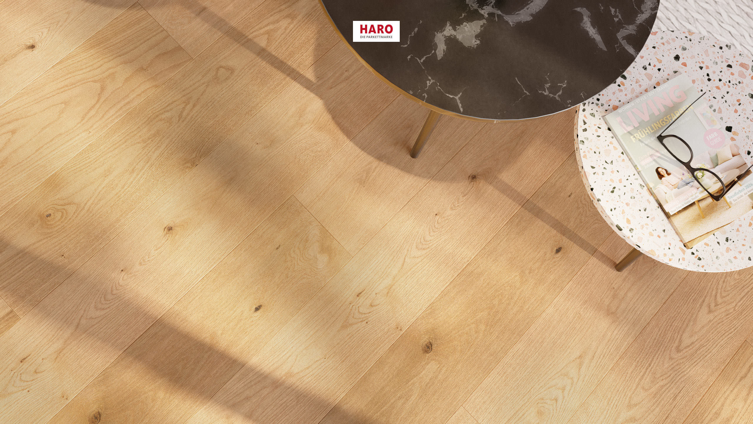 HARO PARKETT 4000 1750 mm Landhausdiele 180 4V Eiche Elegant strukturiert matt versiegelt Top Connect